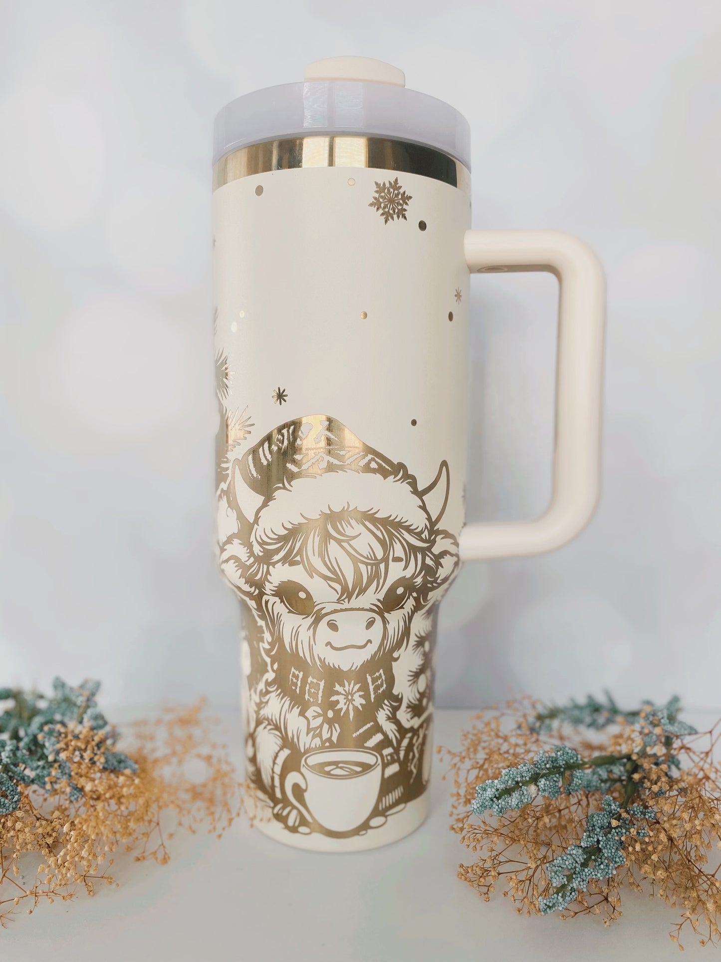 40oz Christmas Cow Tumbler