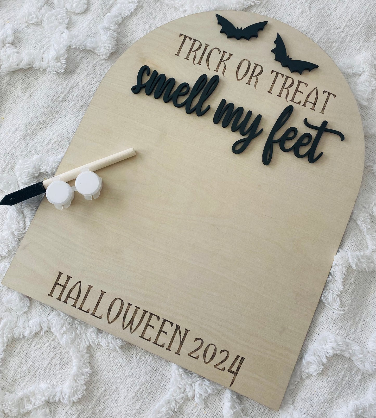 Halloween Footprint Sign for Baby