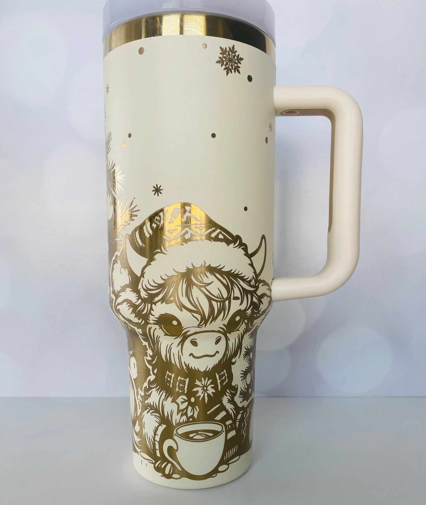40oz Christmas Cow Tumbler