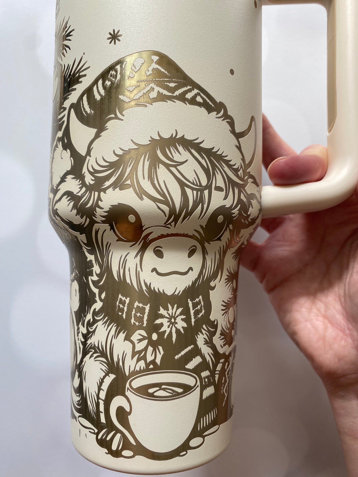 40oz Christmas Cow Tumbler
