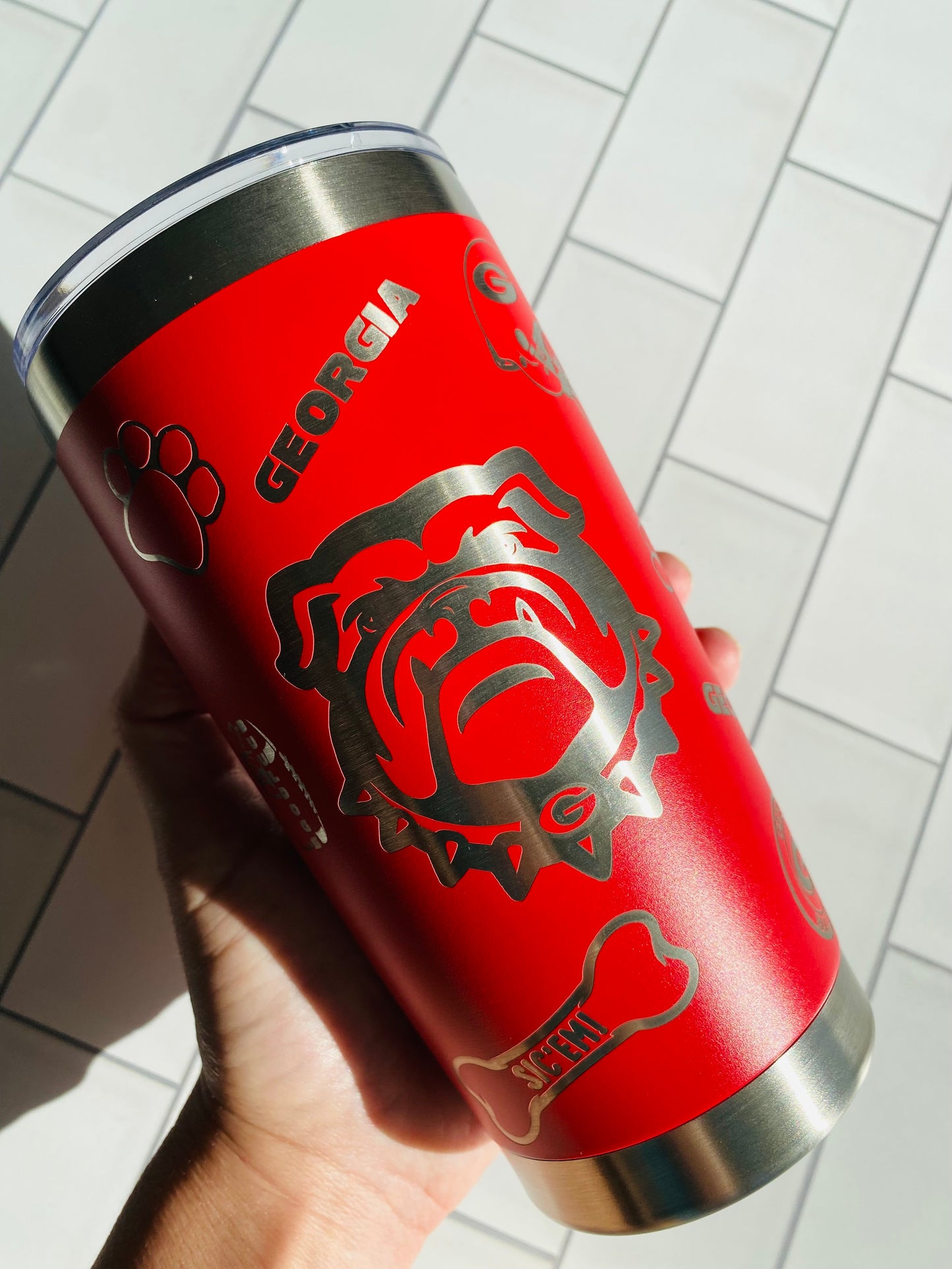 20oz Georgia Bulldog Tumbler
