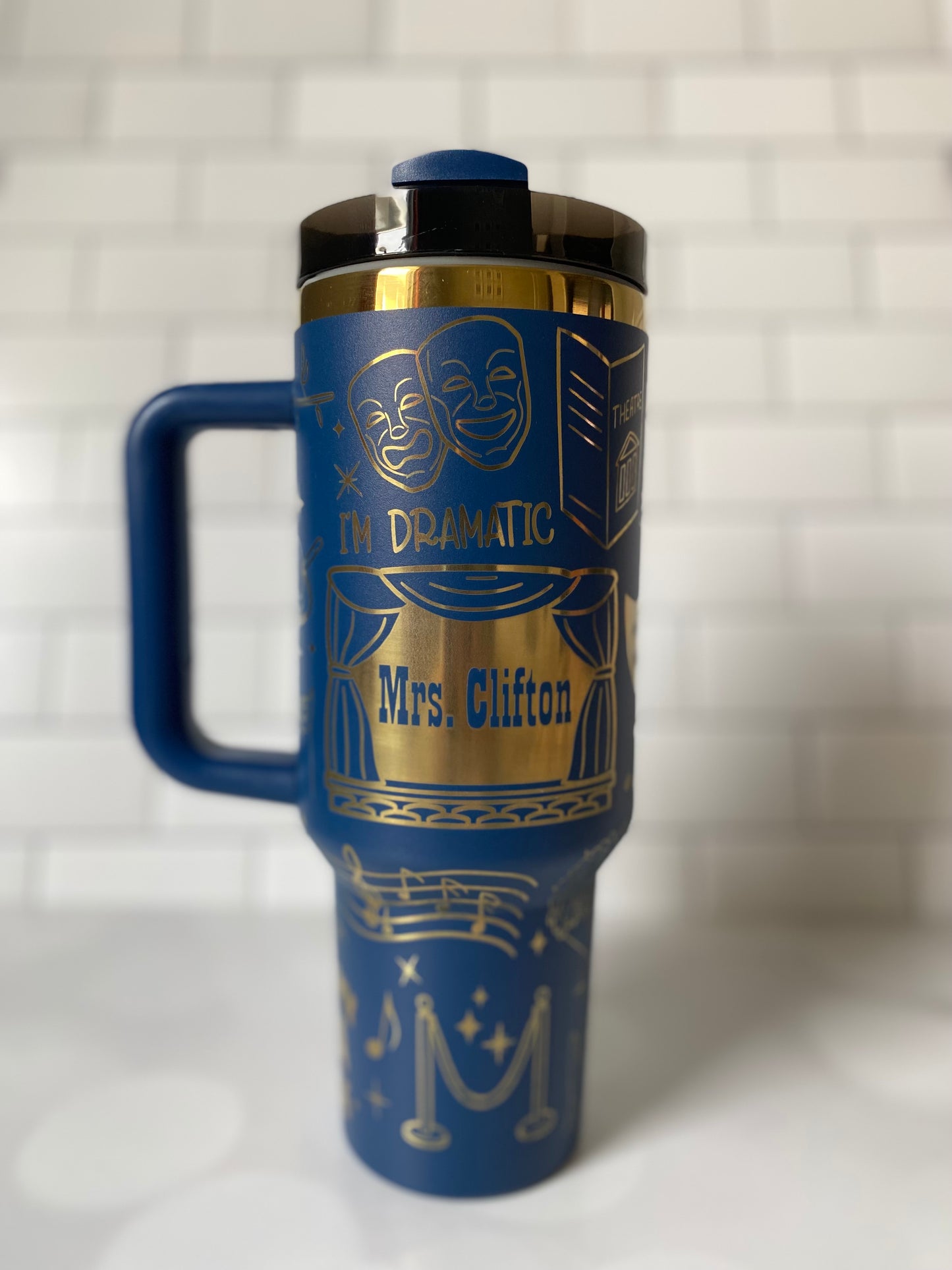 40oz I Prefer My Drama On Stage Tumbler