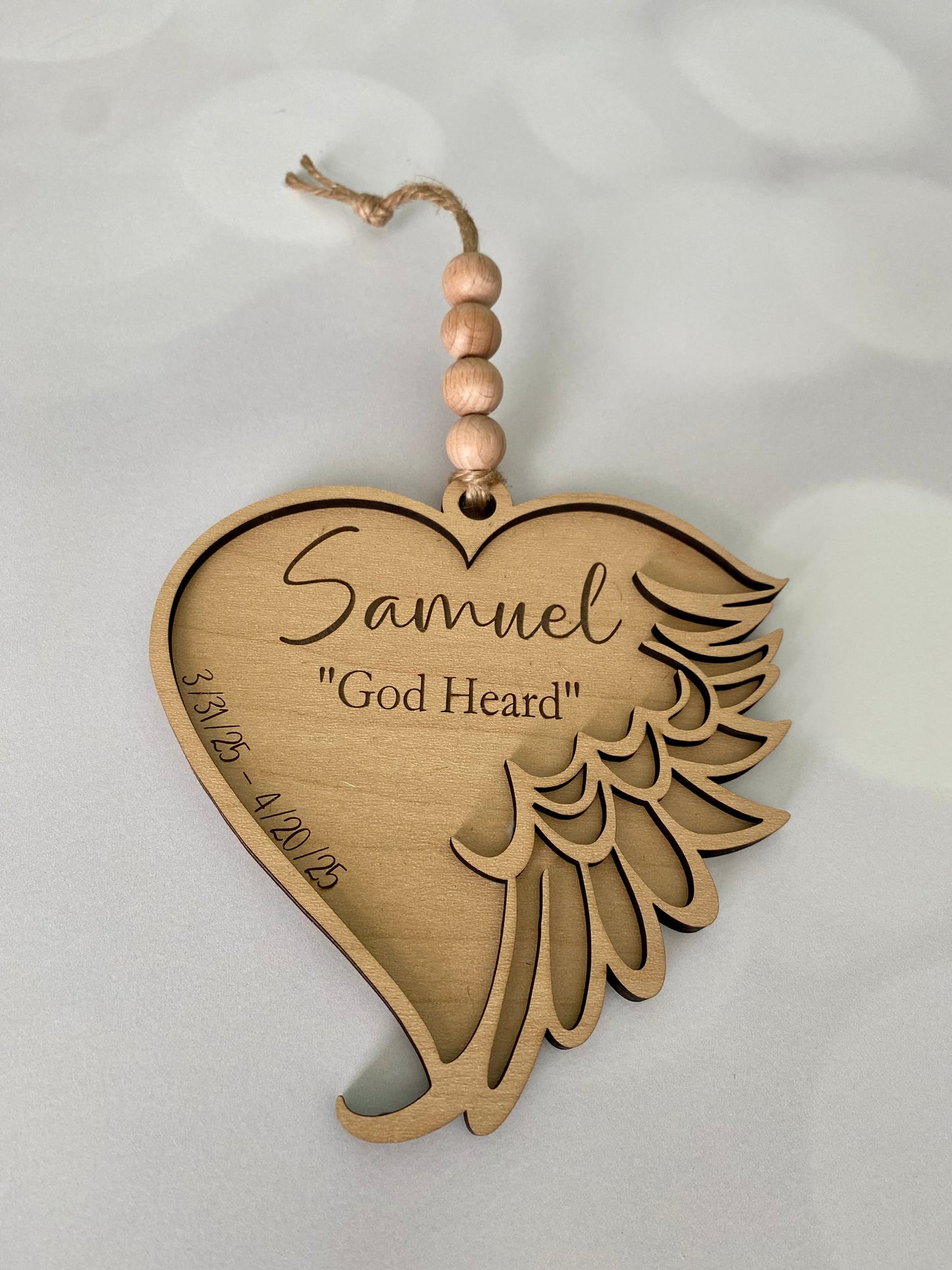 Personalized Angel Wing Ornament