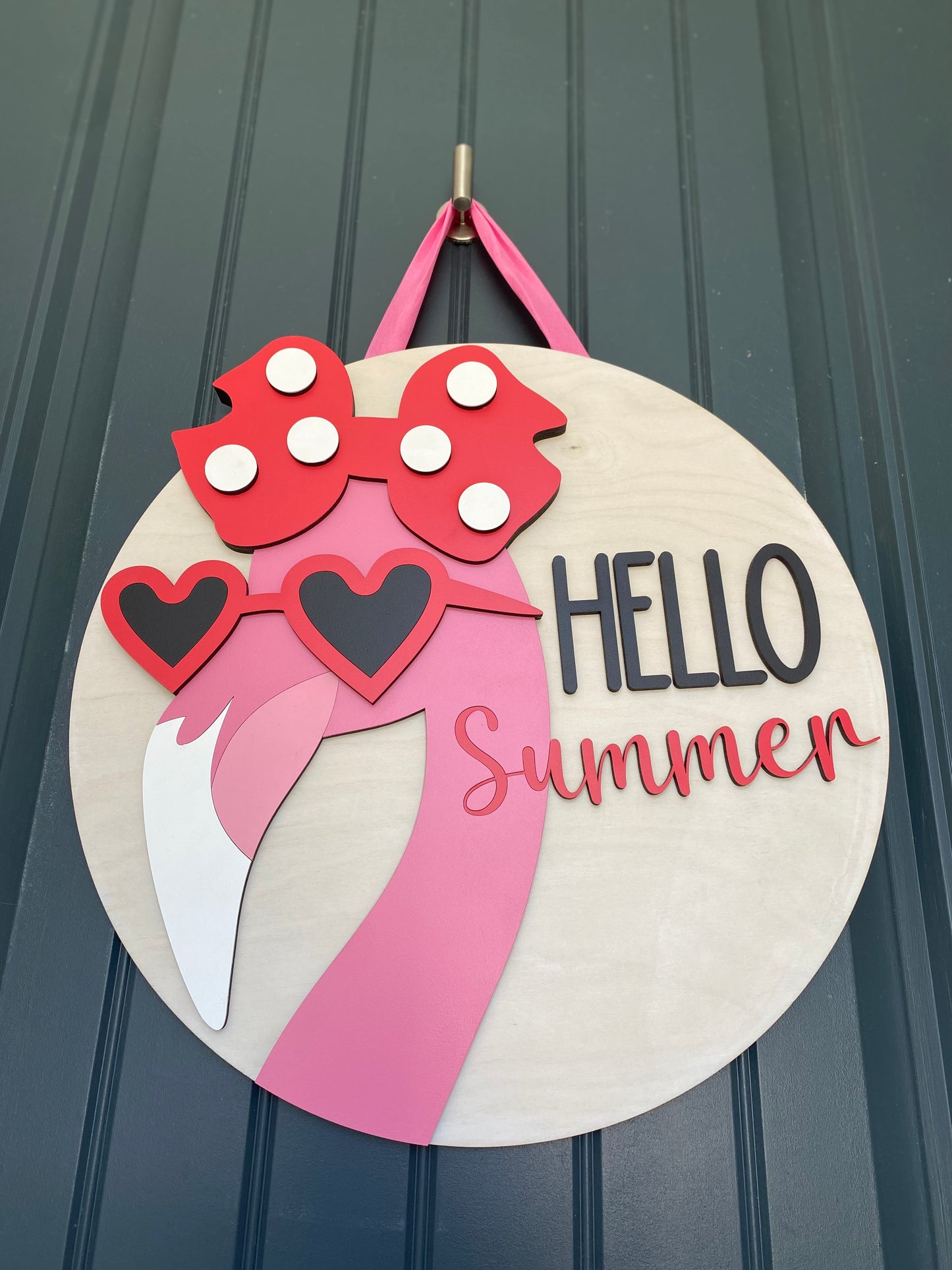 Feelin’ Flockin’ Fabulous Flamingo Door Hanger