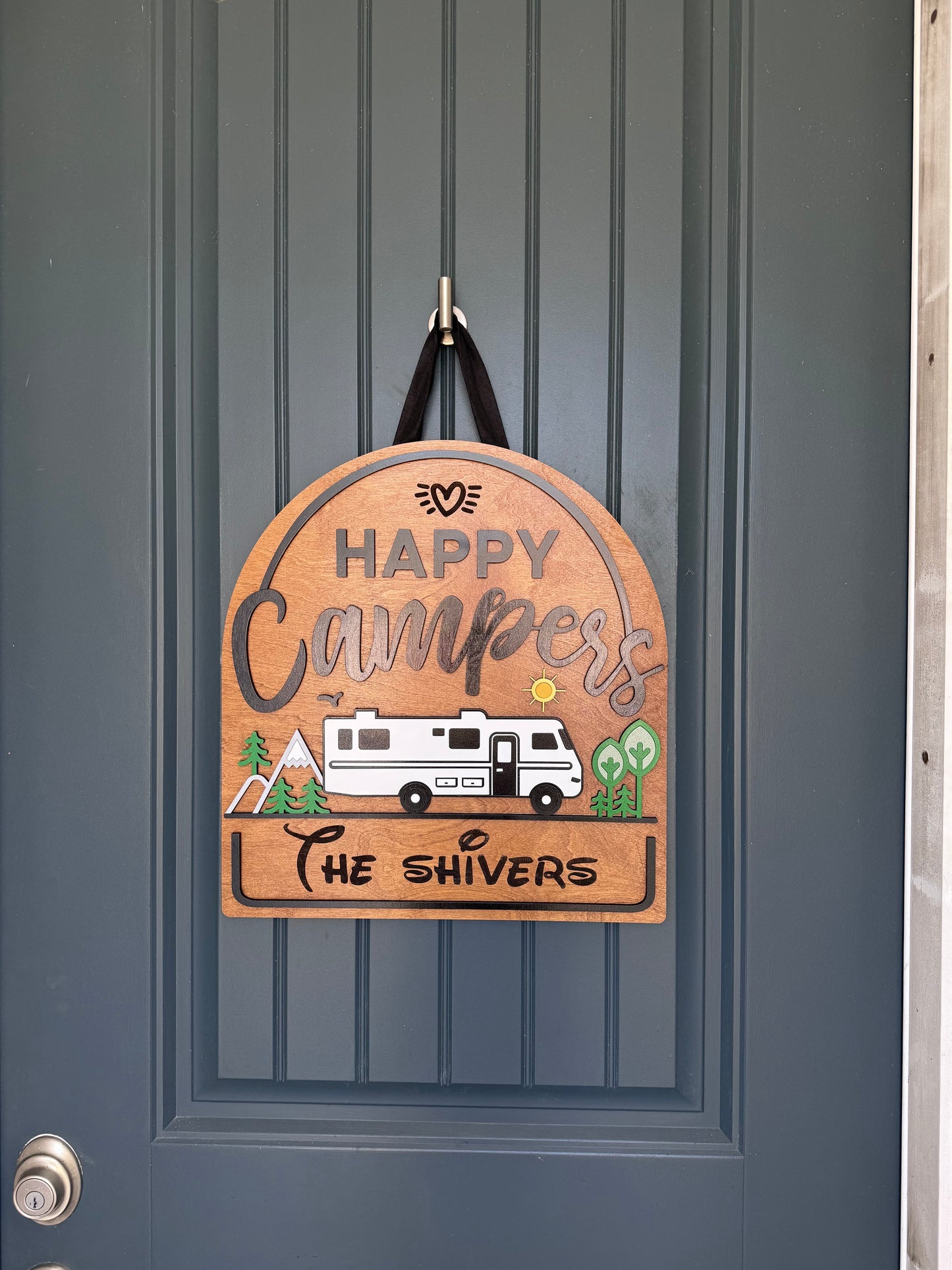 Let's Go Camping Door Hanger