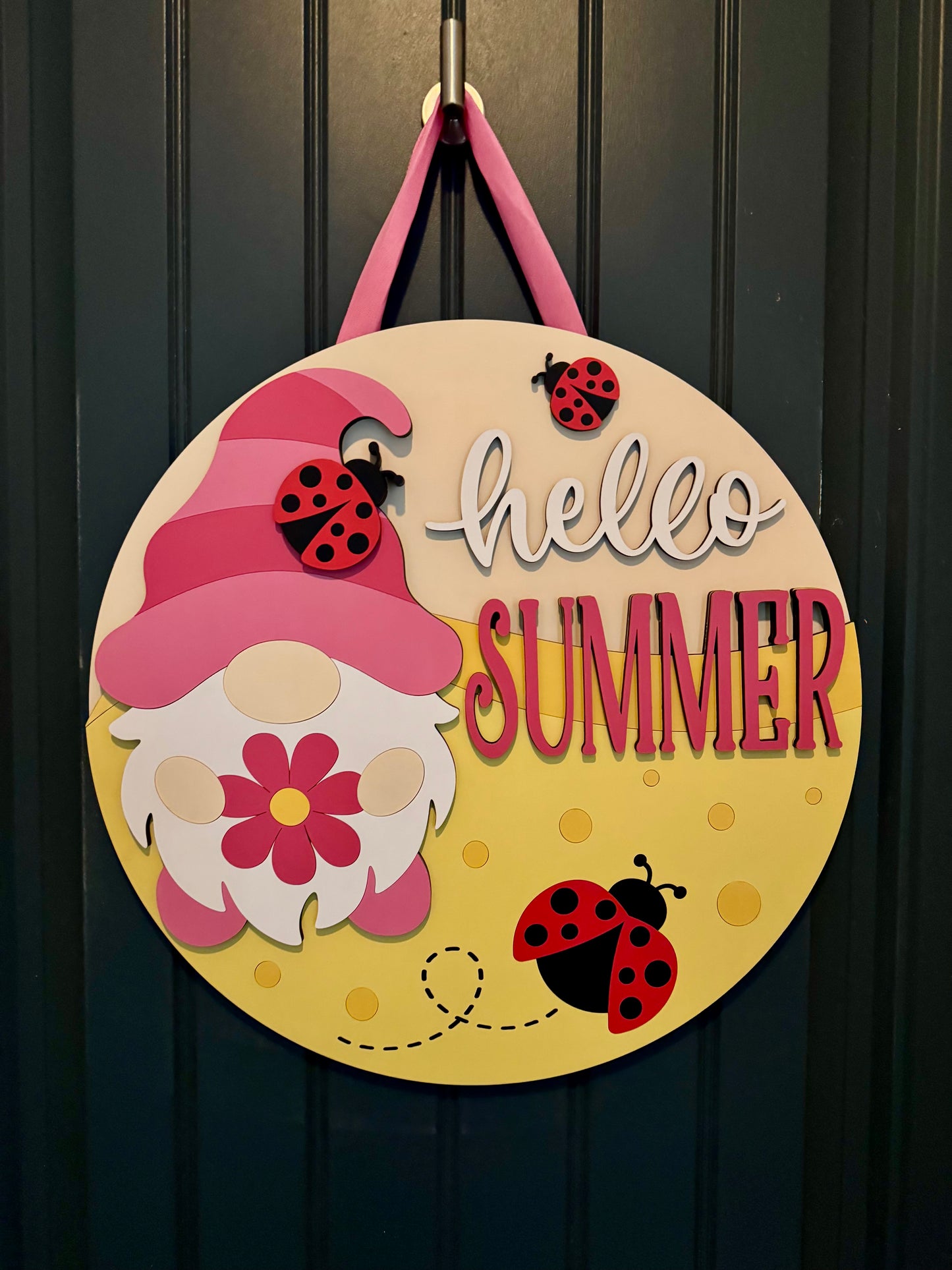 Gnome Sweet Gnome for Summer Door Hanger