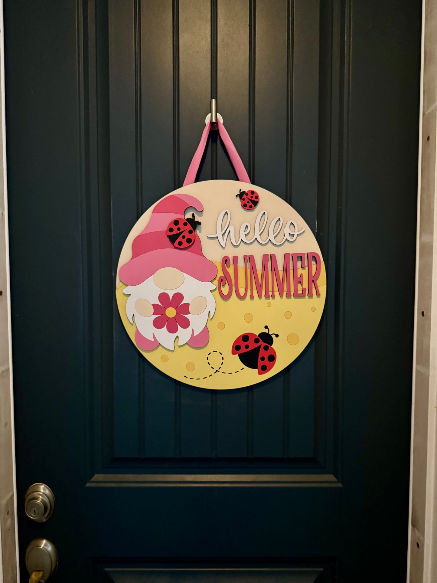 Gnome Sweet Gnome for Summer Door Hanger