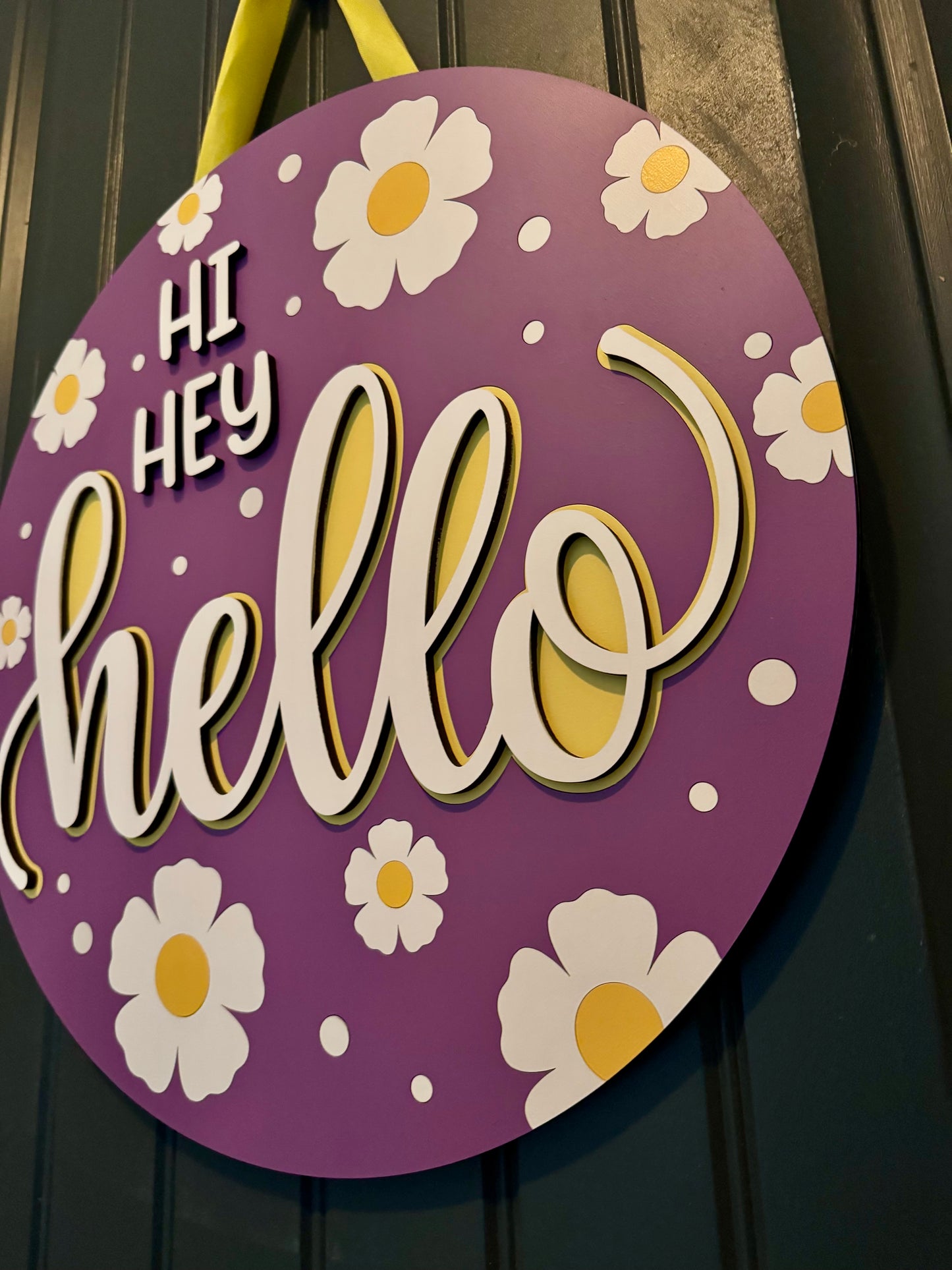 Hi Hey Hello Door Hanger