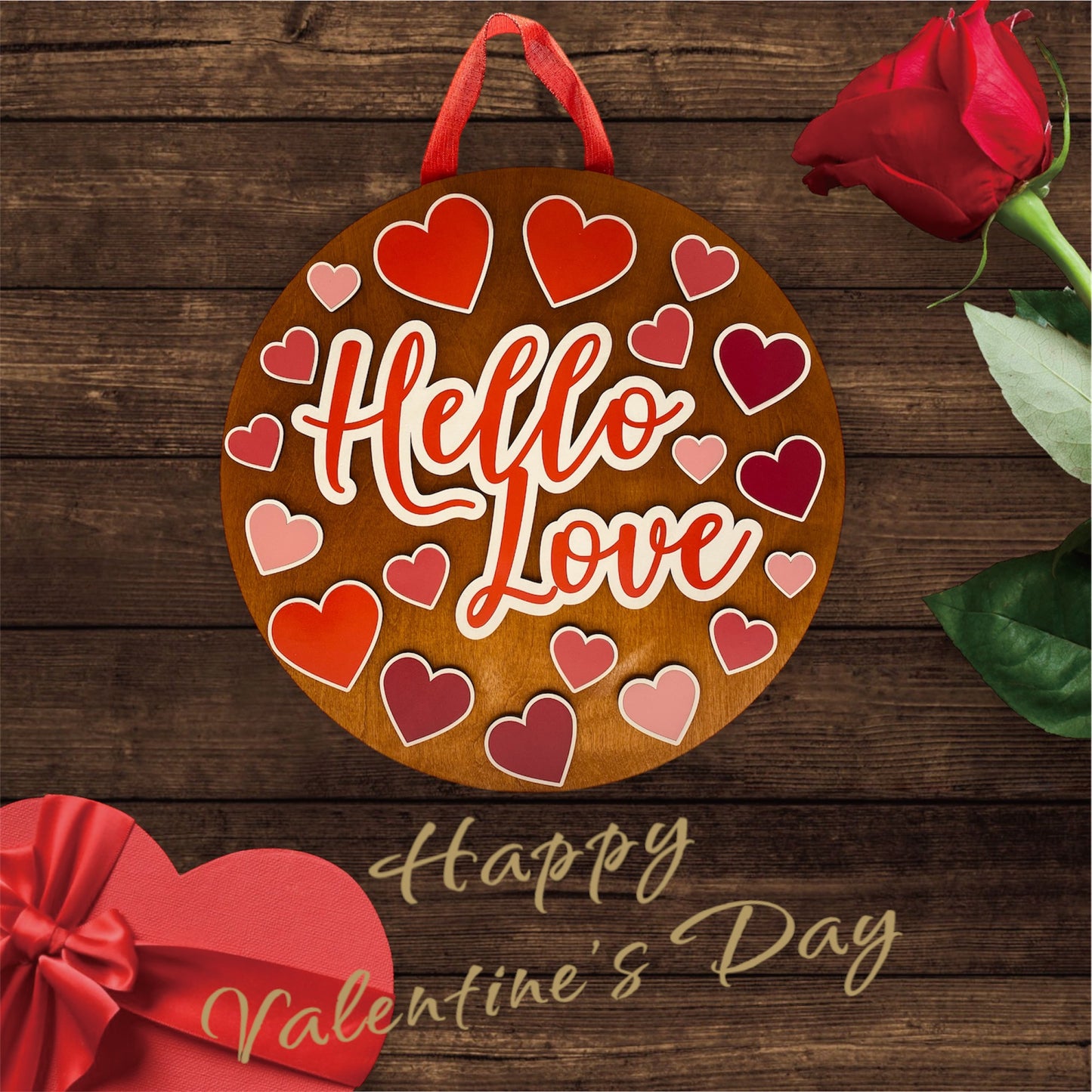 Hello Love Door Hanger