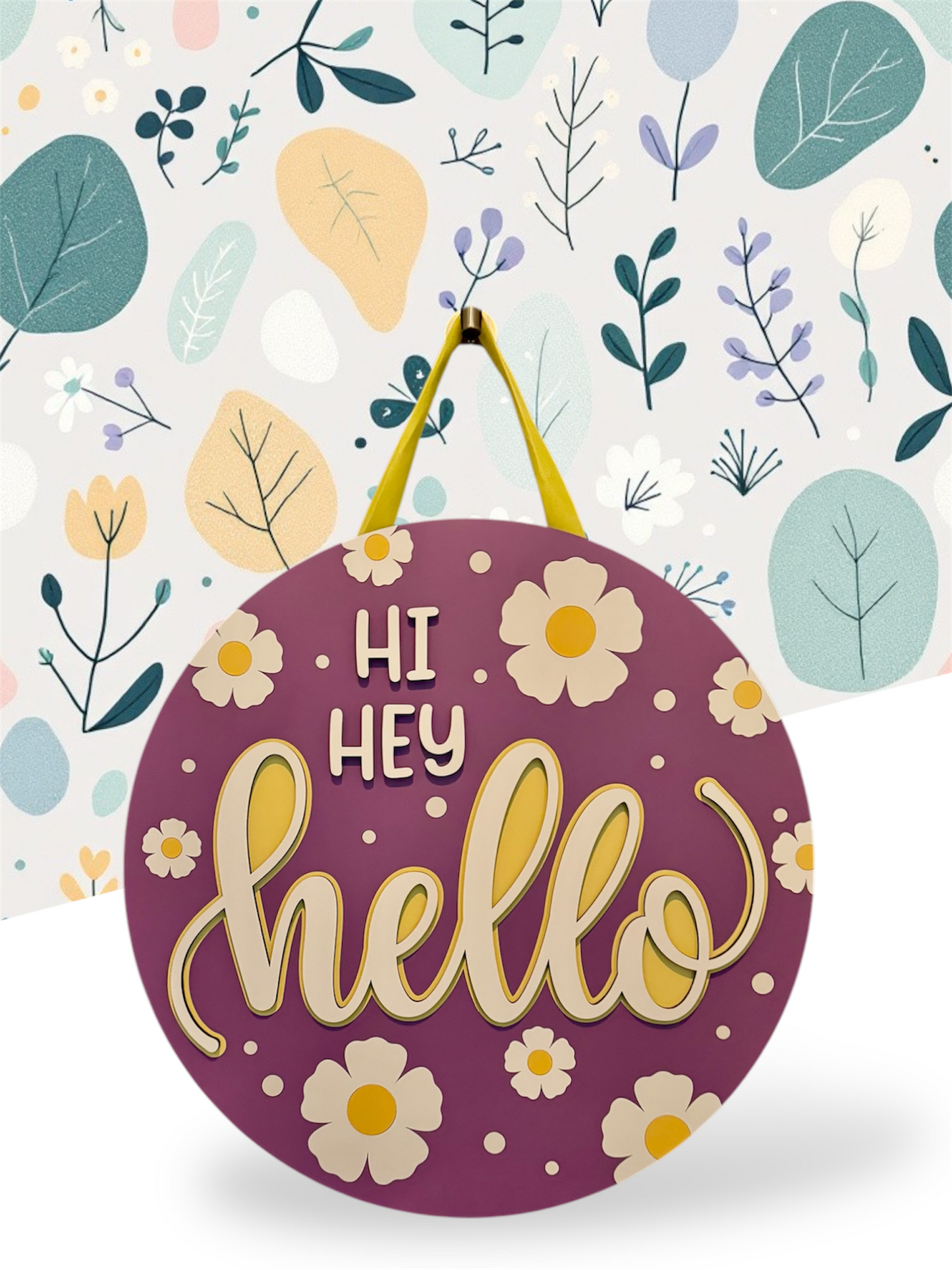 Hi Hey Hello Door Hanger