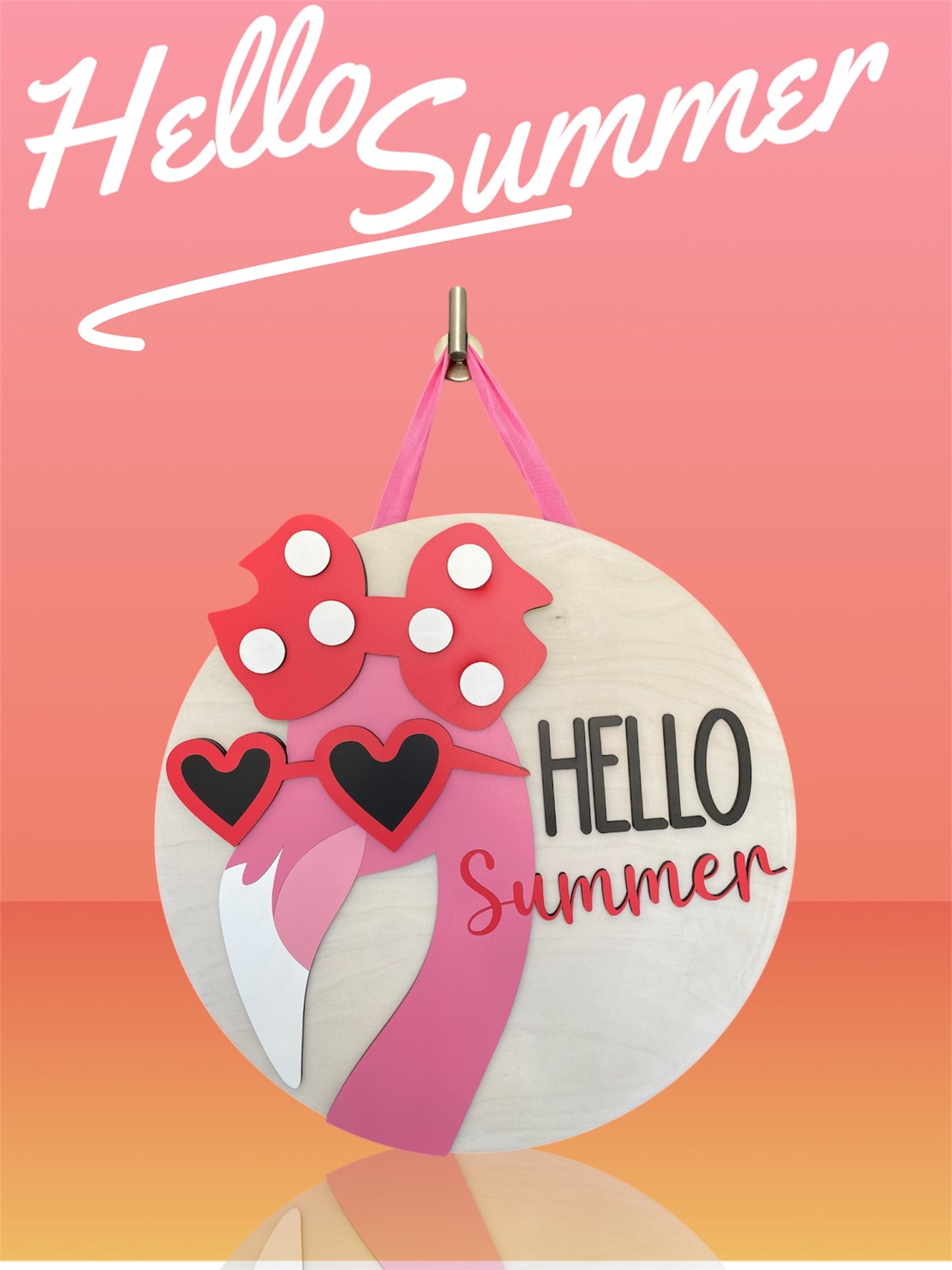 Feelin’ Flockin’ Fabulous Flamingo Door Hanger