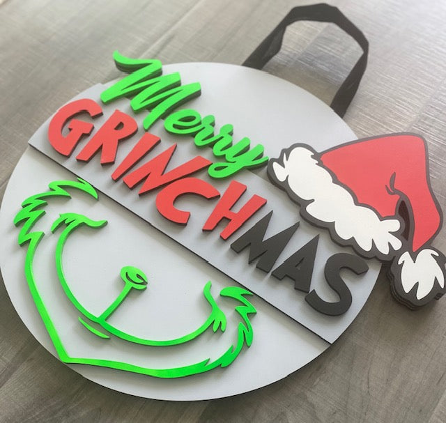 Merry Grinchmas Door Hanger