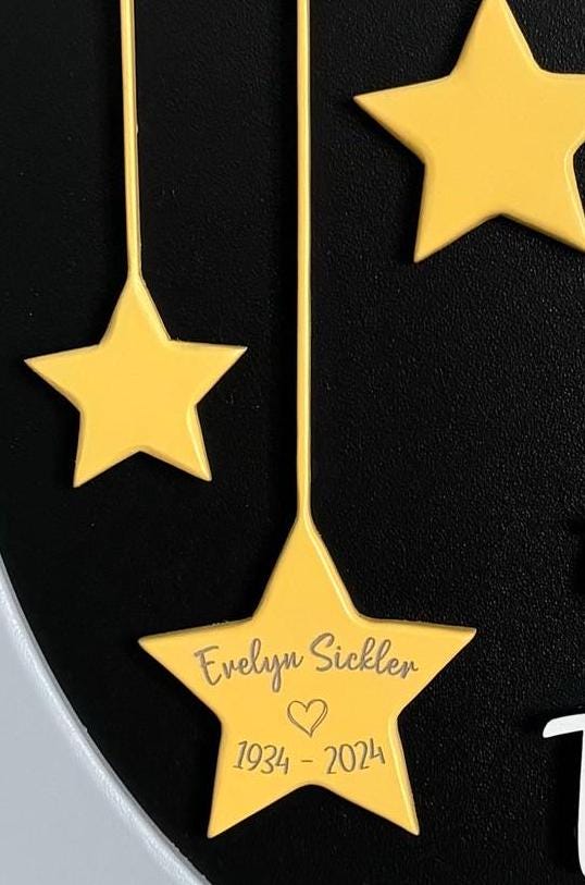 Fly Me To The Moon In Memory Wall Sign