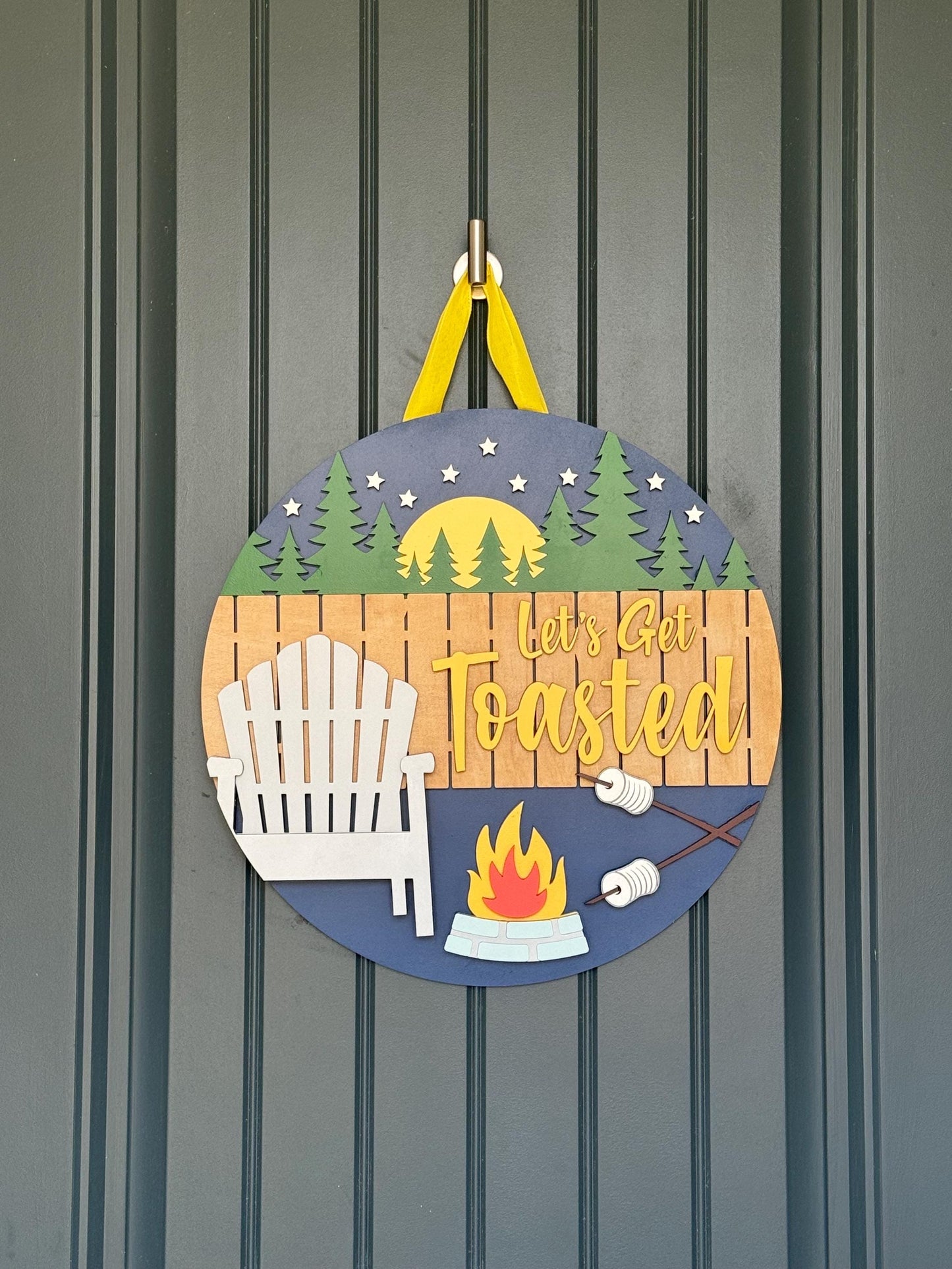 Let's Get Toasted Door Hanger