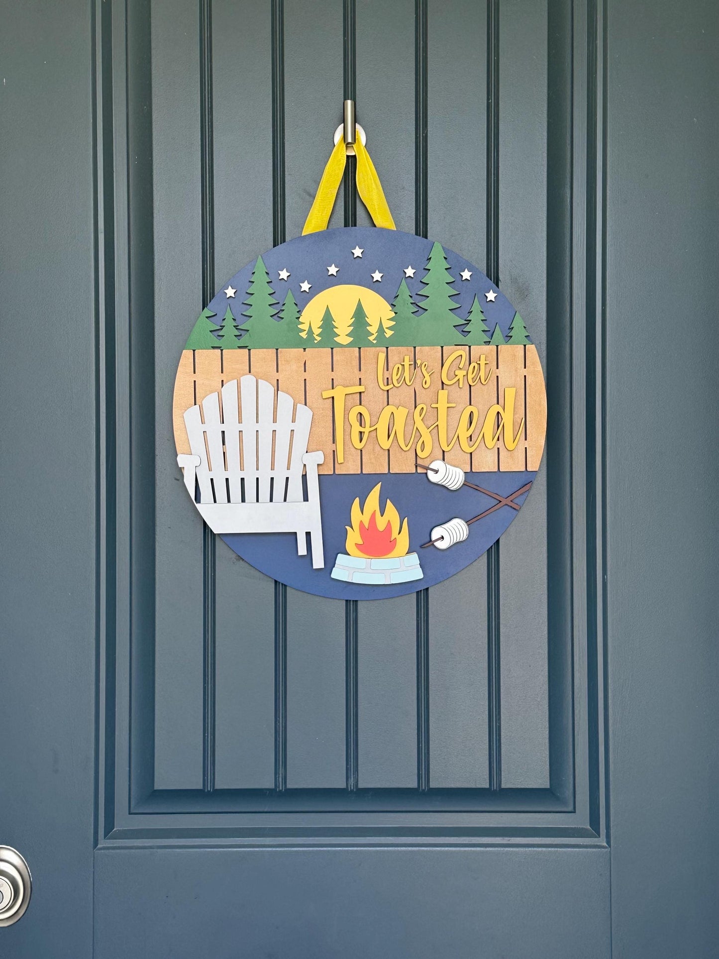 Let's Get Toasted Door Hanger