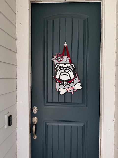 Go Dawgs Georgia Bulldog Door Hanger