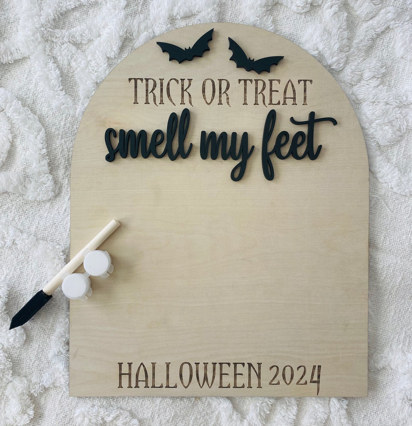 Halloween Footprint Sign for Baby