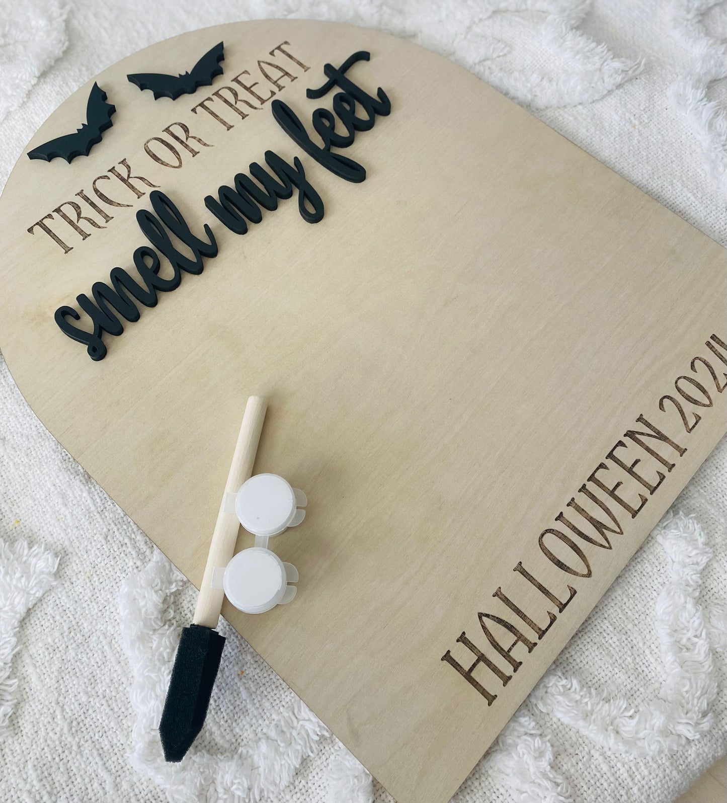 Halloween Footprint Sign for Baby