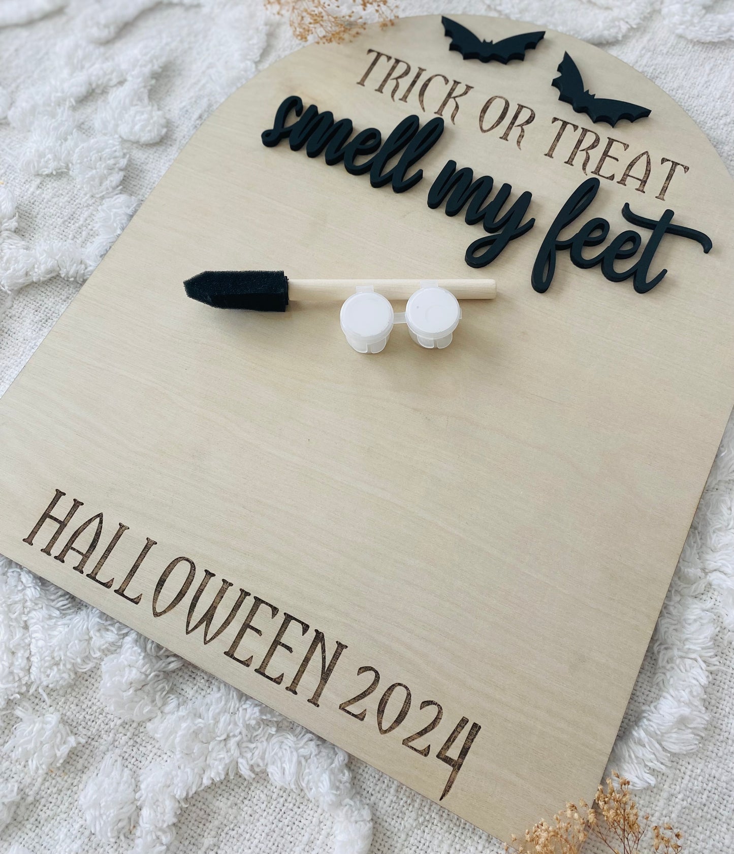 Halloween Footprint Sign for Baby