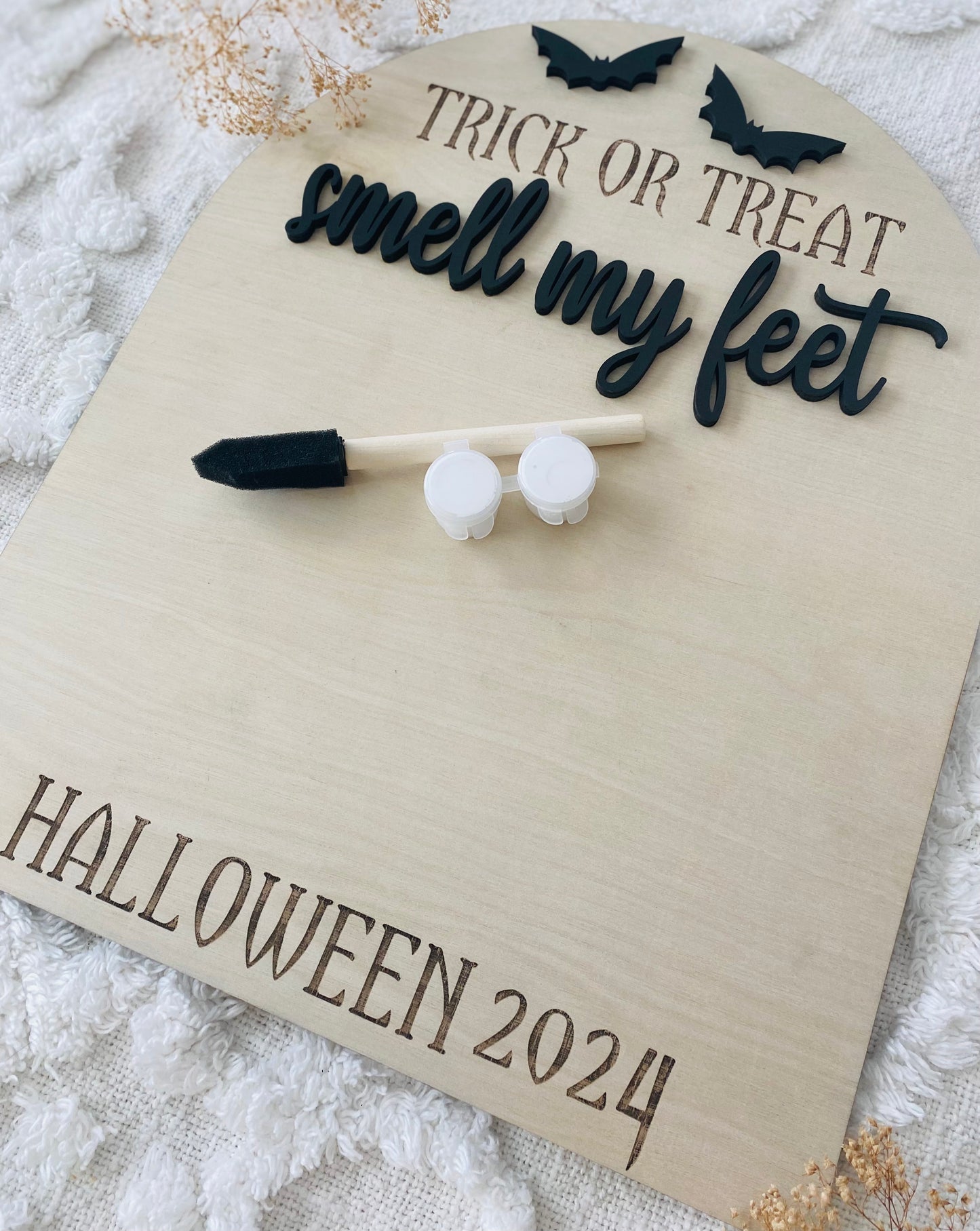 Halloween Footprint Sign for Baby