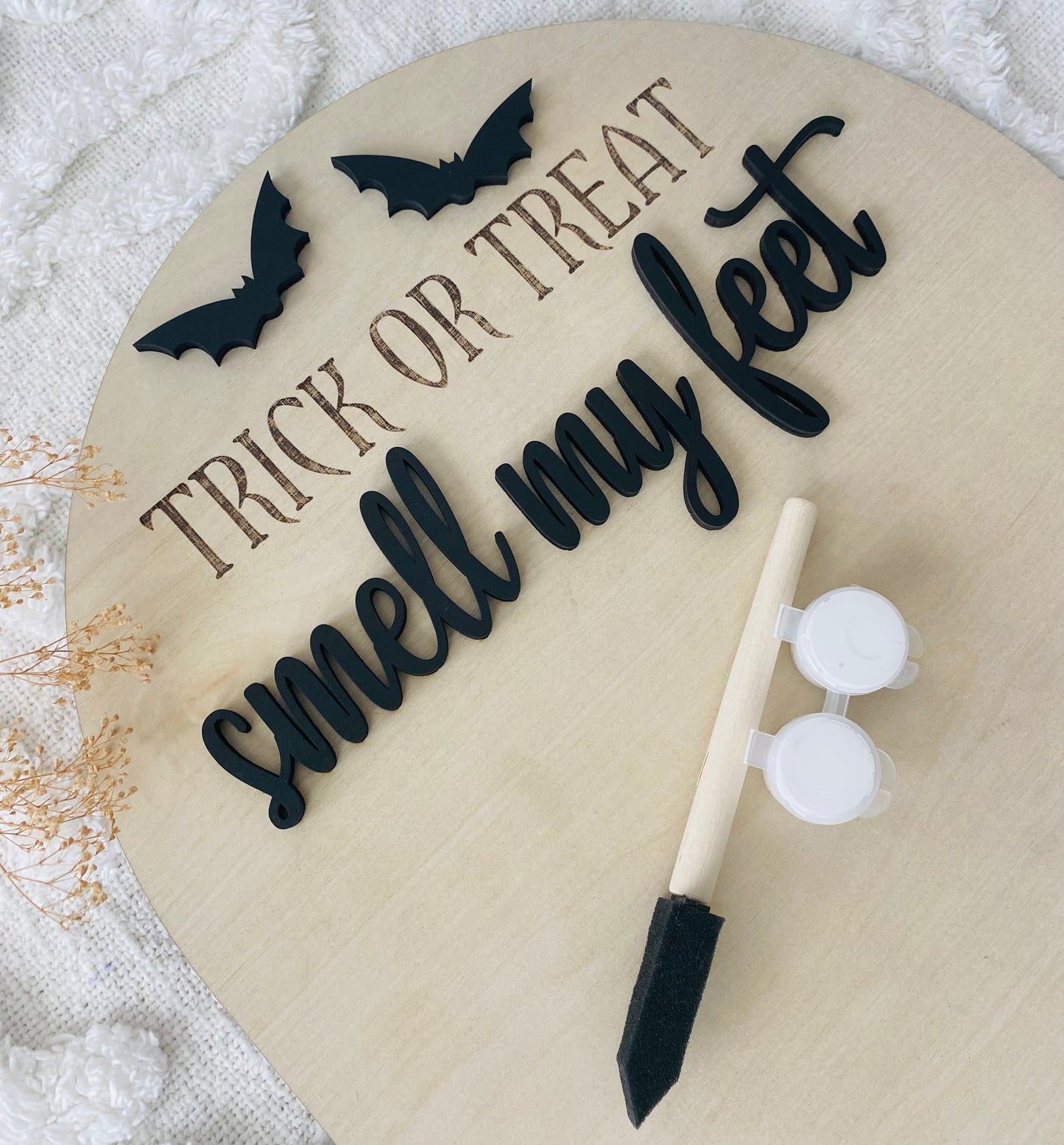 Halloween Footprint Sign for Baby