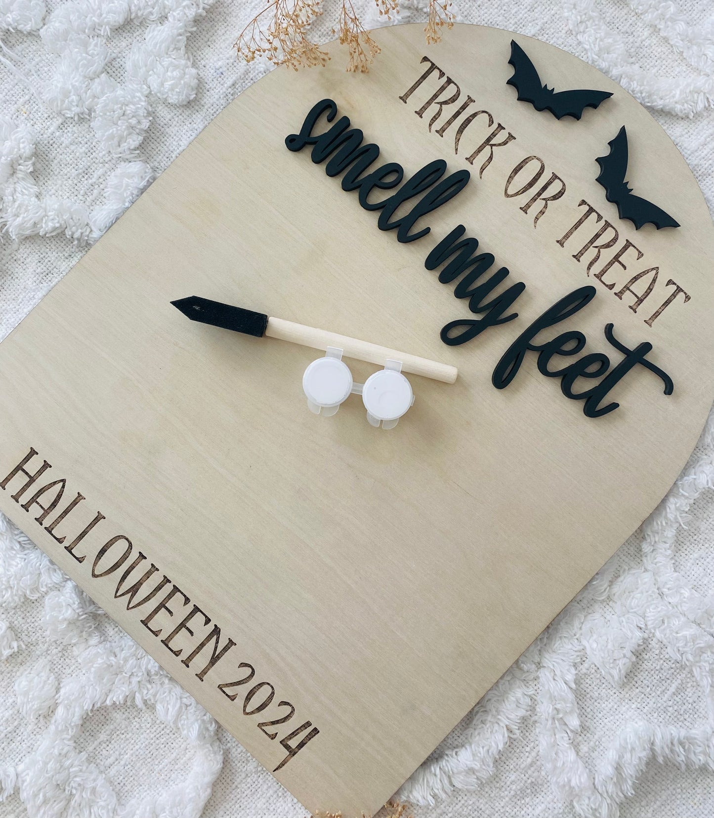 Halloween Footprint Sign for Baby