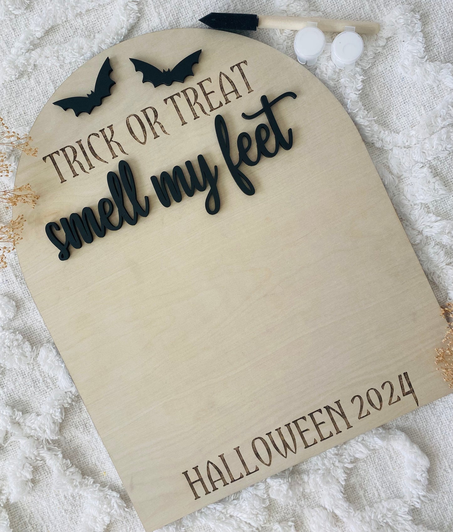 Halloween Footprint Sign for Baby