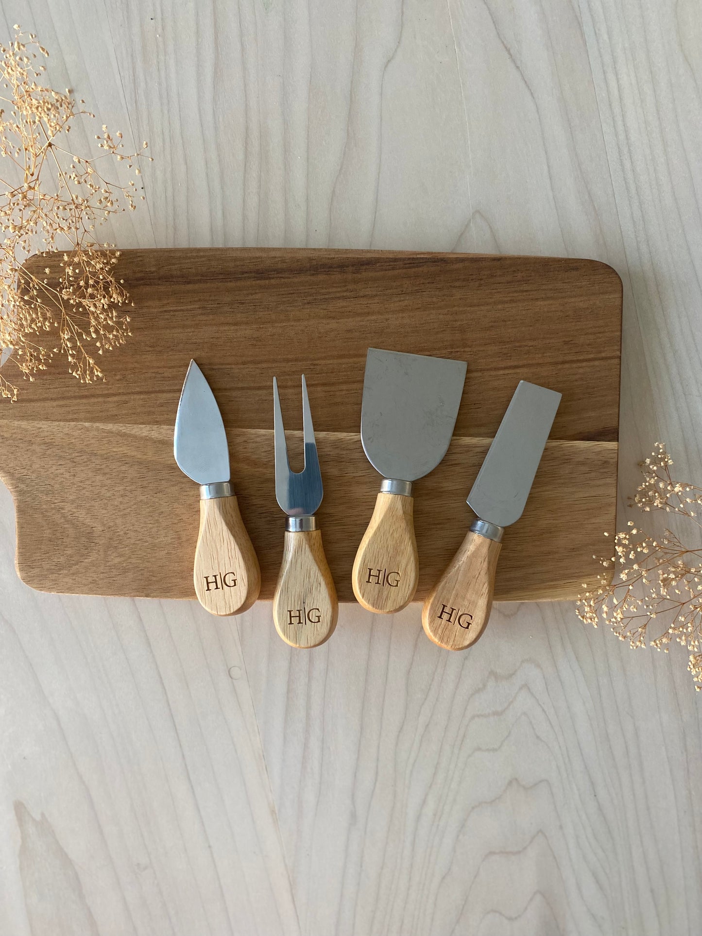 Personalized Cheese Knives for Charcuterie
