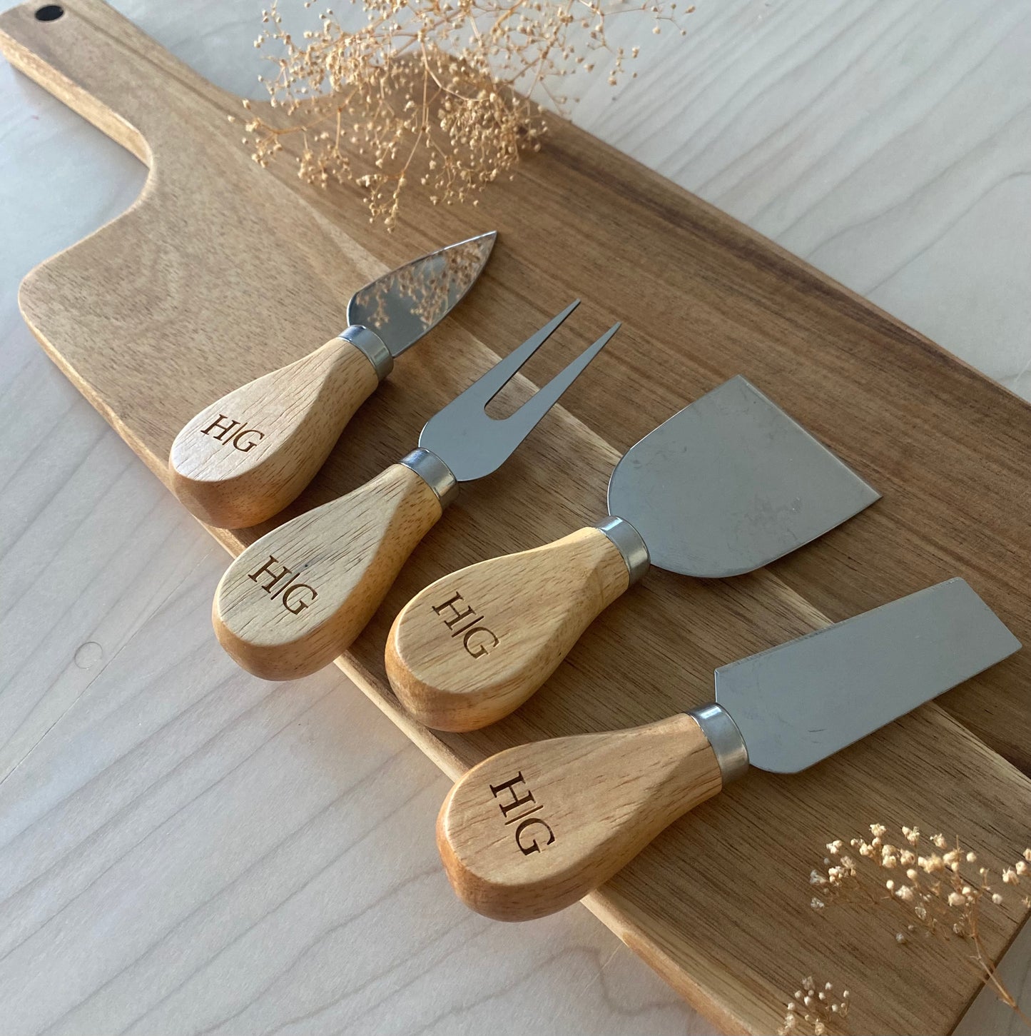 Personalized Cheese Knives for Charcuterie
