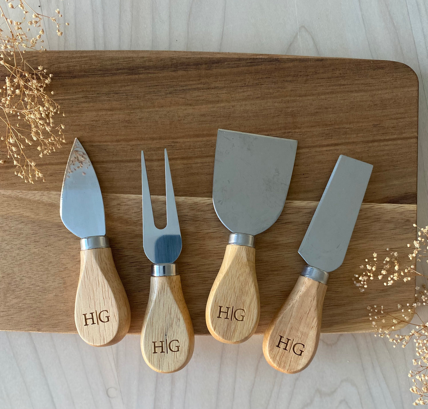 Personalized Cheese Knives for Charcuterie