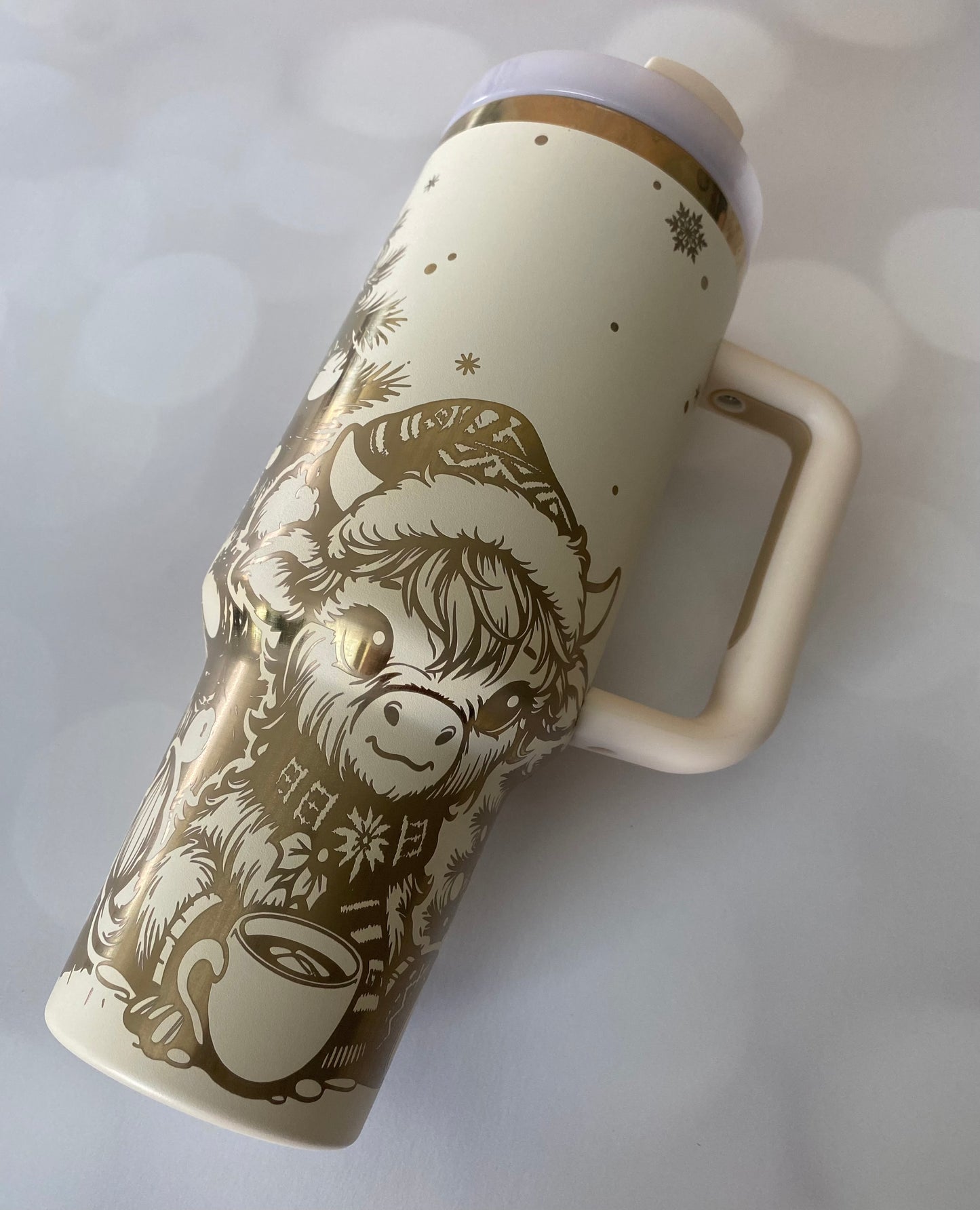 40oz Christmas Cow Tumbler