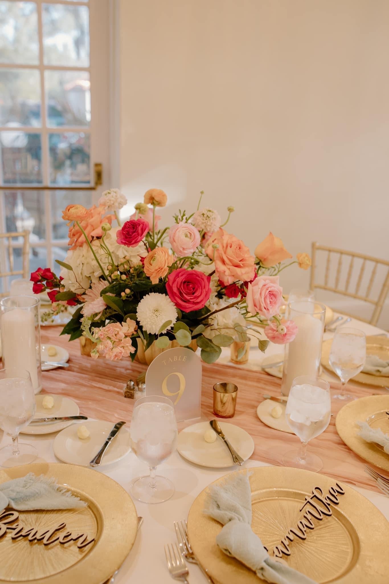 Laser Engraved Names for Wedding Reception Place Settings