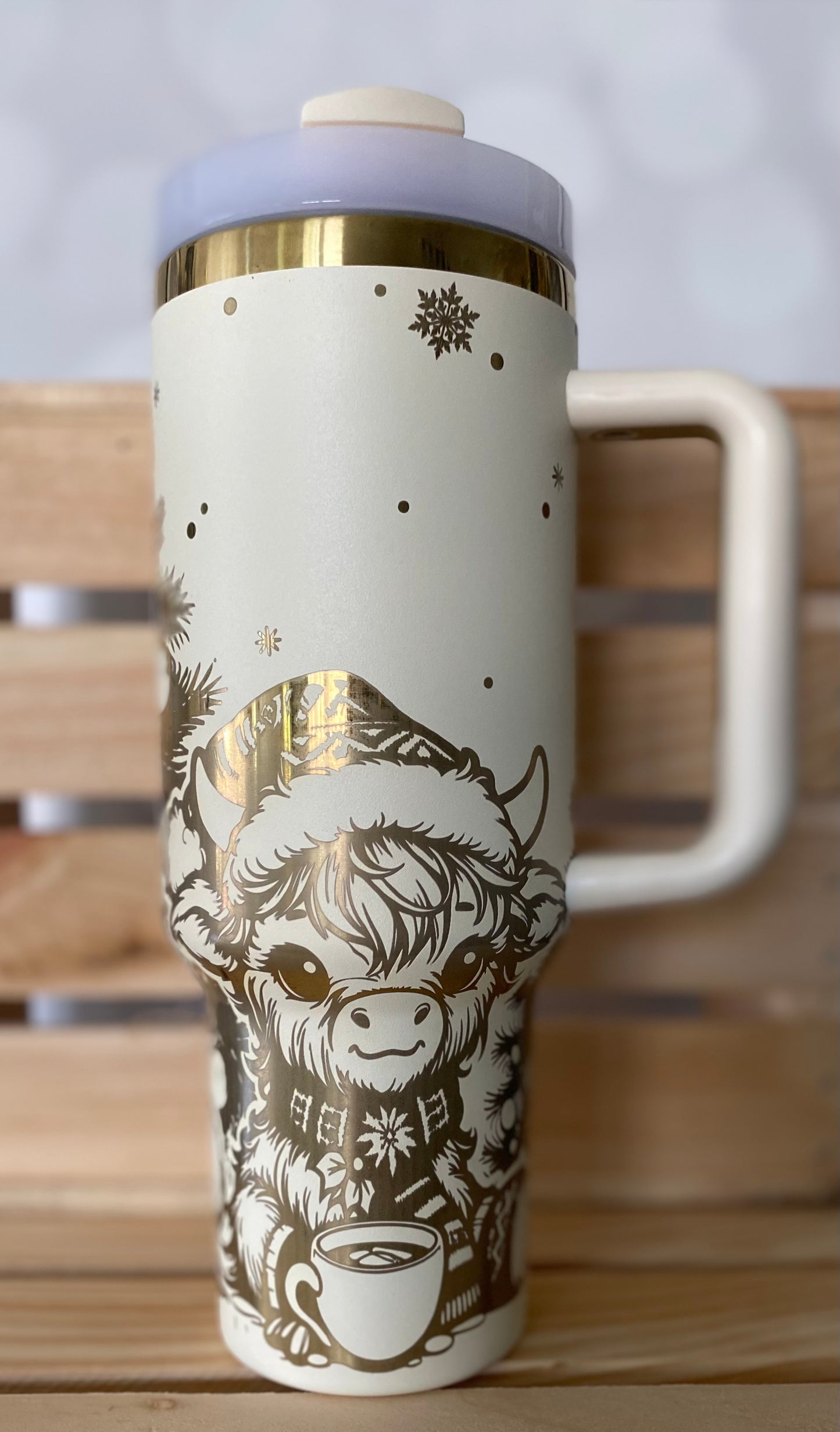 40oz Christmas Cow Tumbler