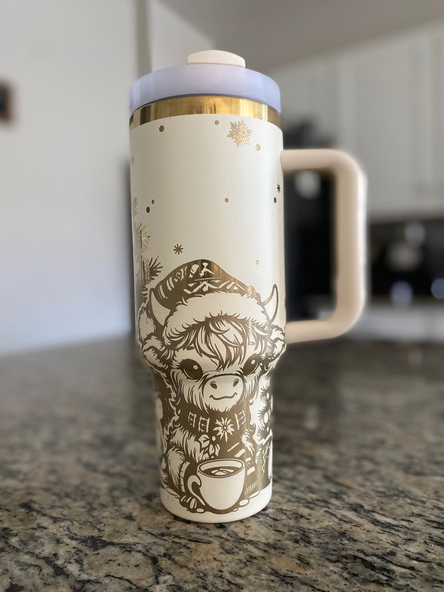 40oz Christmas Cow Tumbler