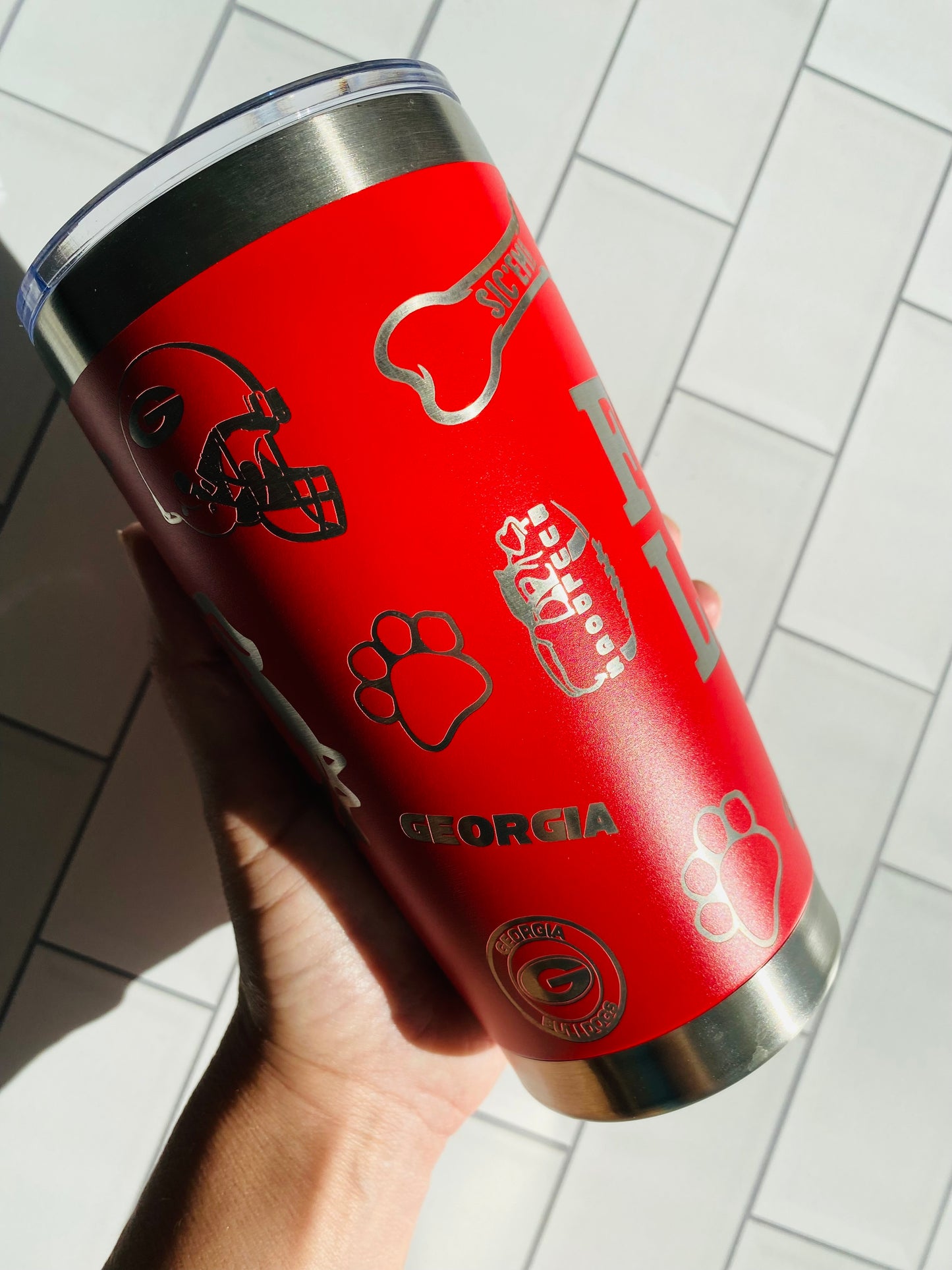20oz Georgia Bulldog Tumbler