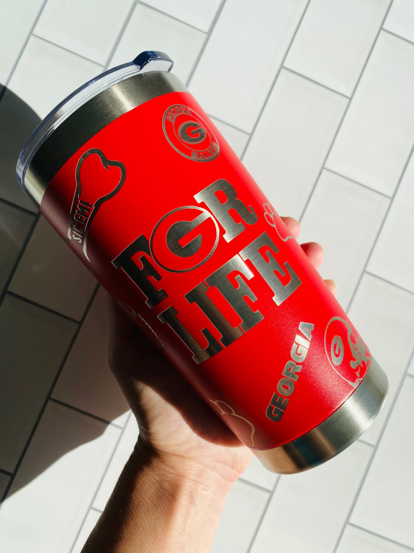 20oz Georgia Bulldog Tumbler