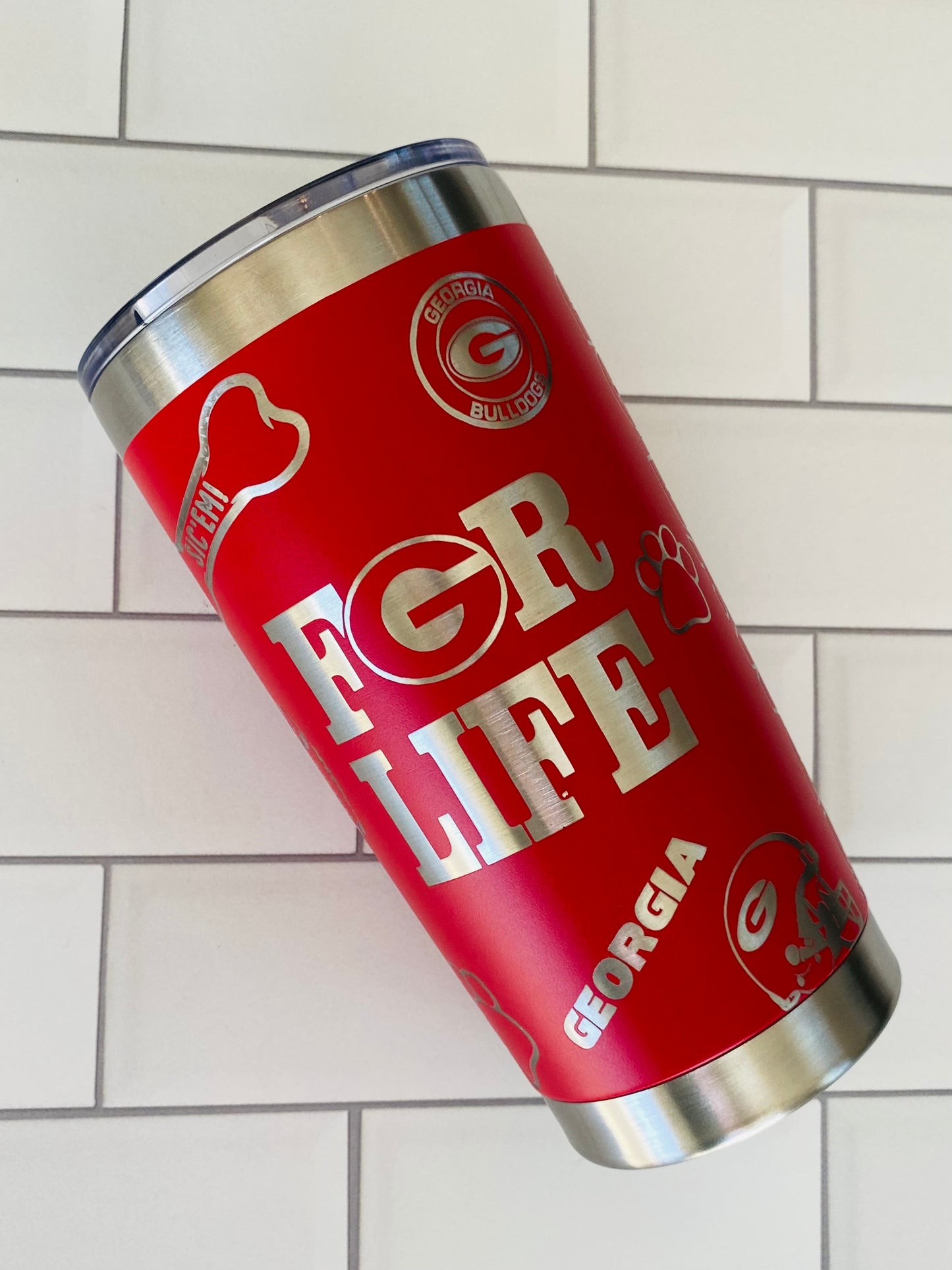20oz Georgia Bulldog Tumbler
