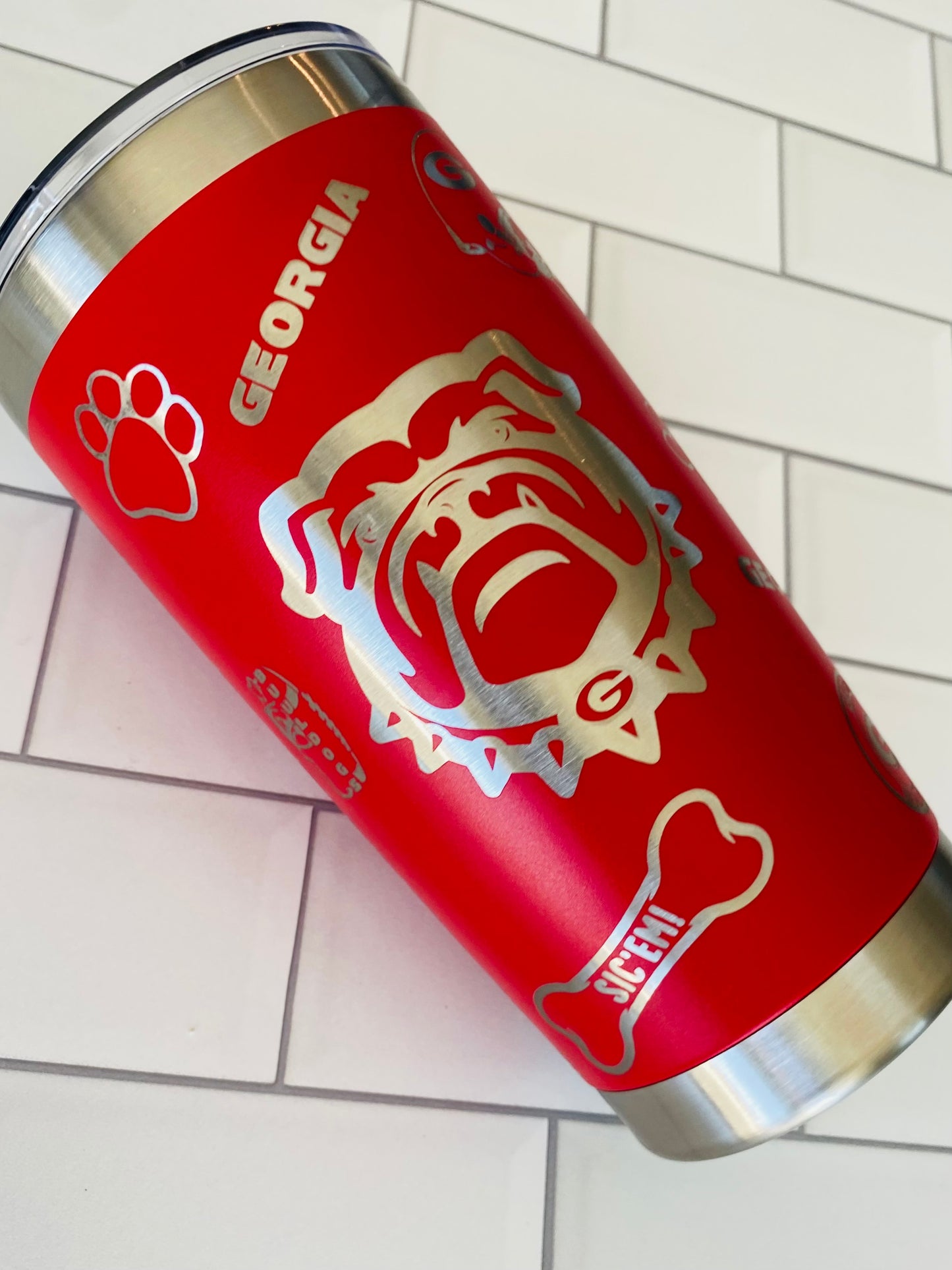 20oz Georgia Bulldog Tumbler