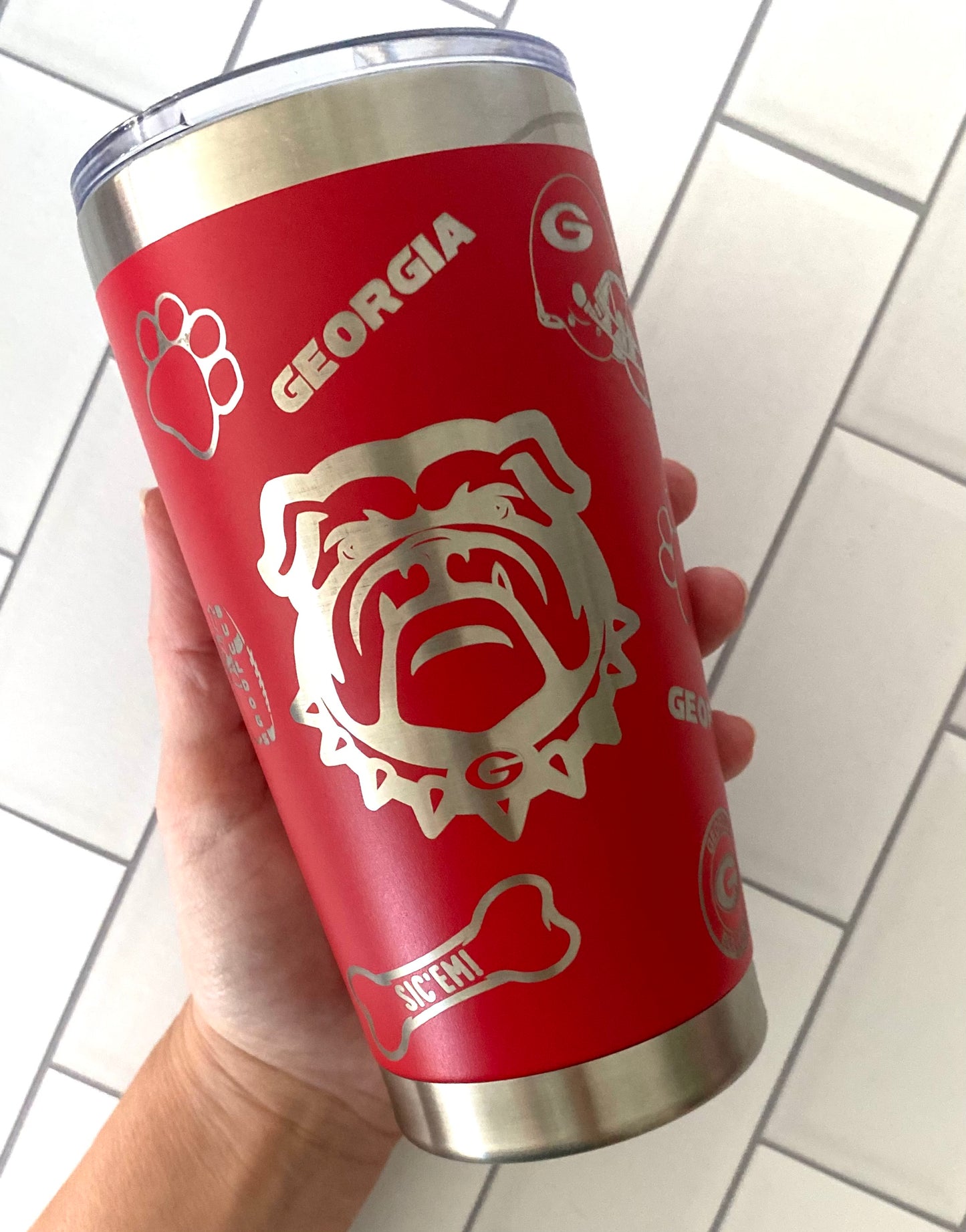 20oz Georgia Bulldog Tumbler