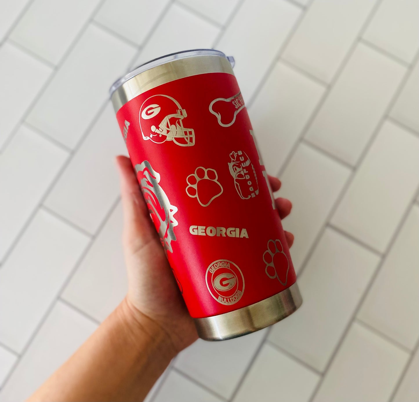 20oz Georgia Bulldog Tumbler