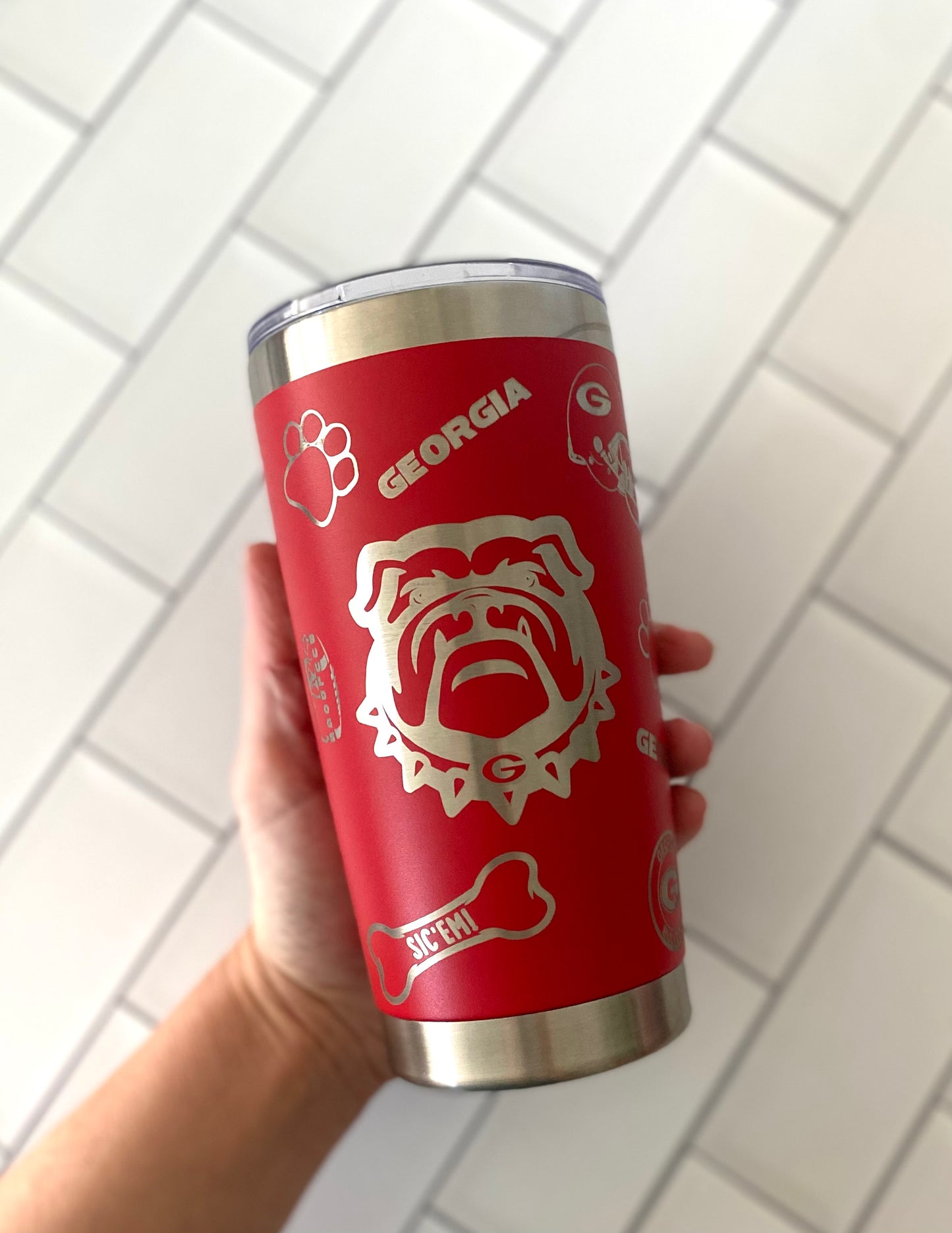 20oz Georgia Bulldog Tumbler