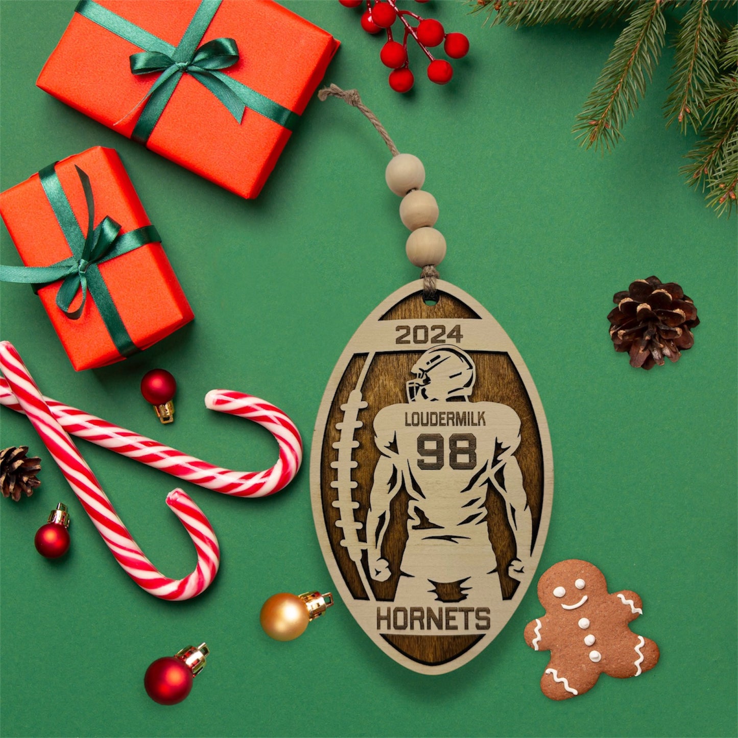 Personalized Football Ornament