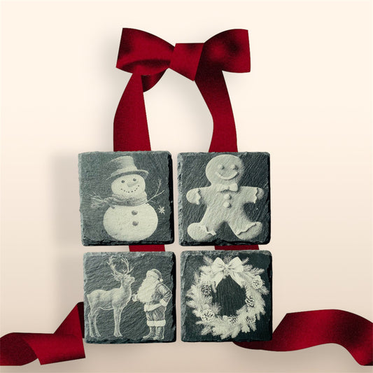 Slate Christmas Coasters