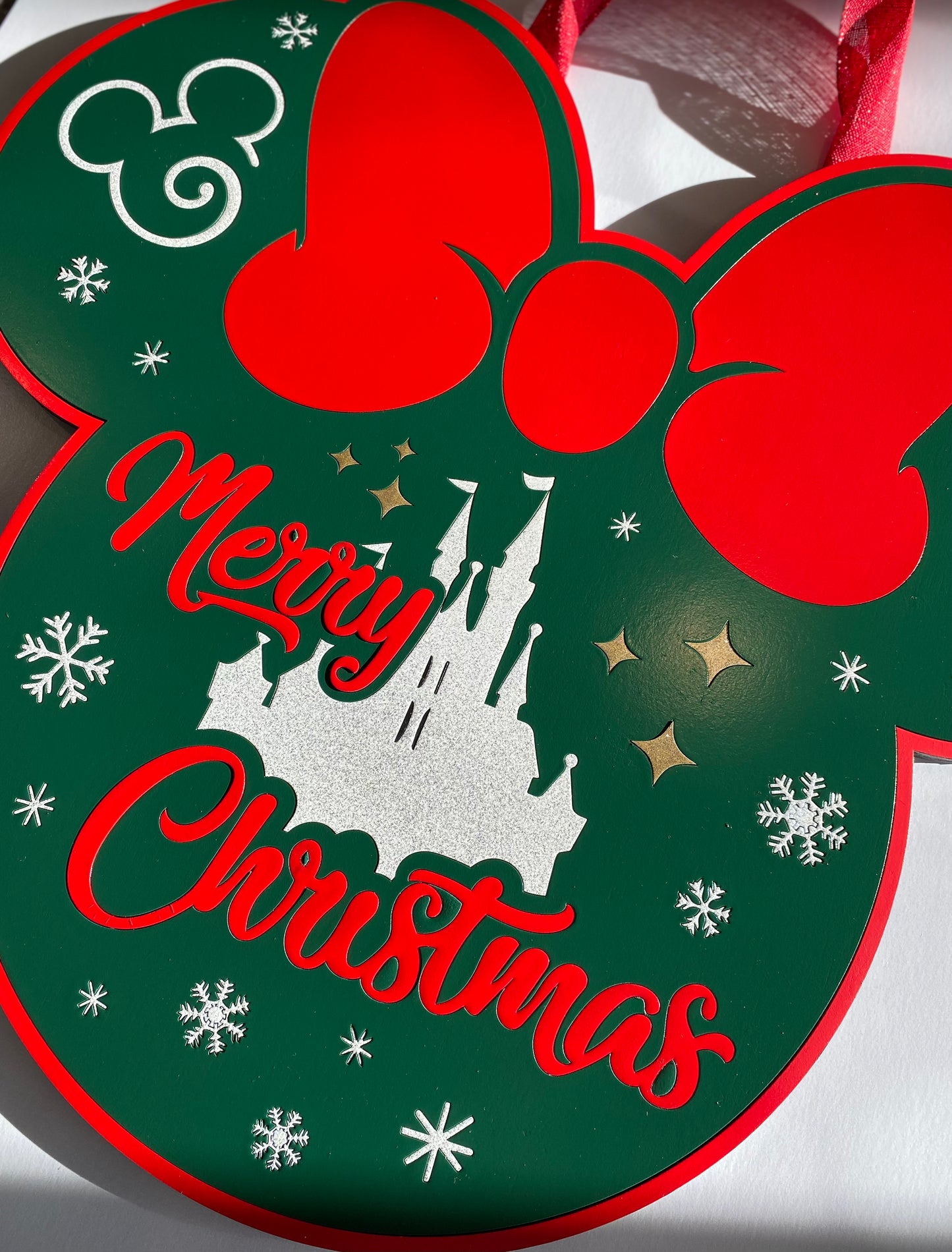 Merry Christmas Minnie Mouse Door Hanger