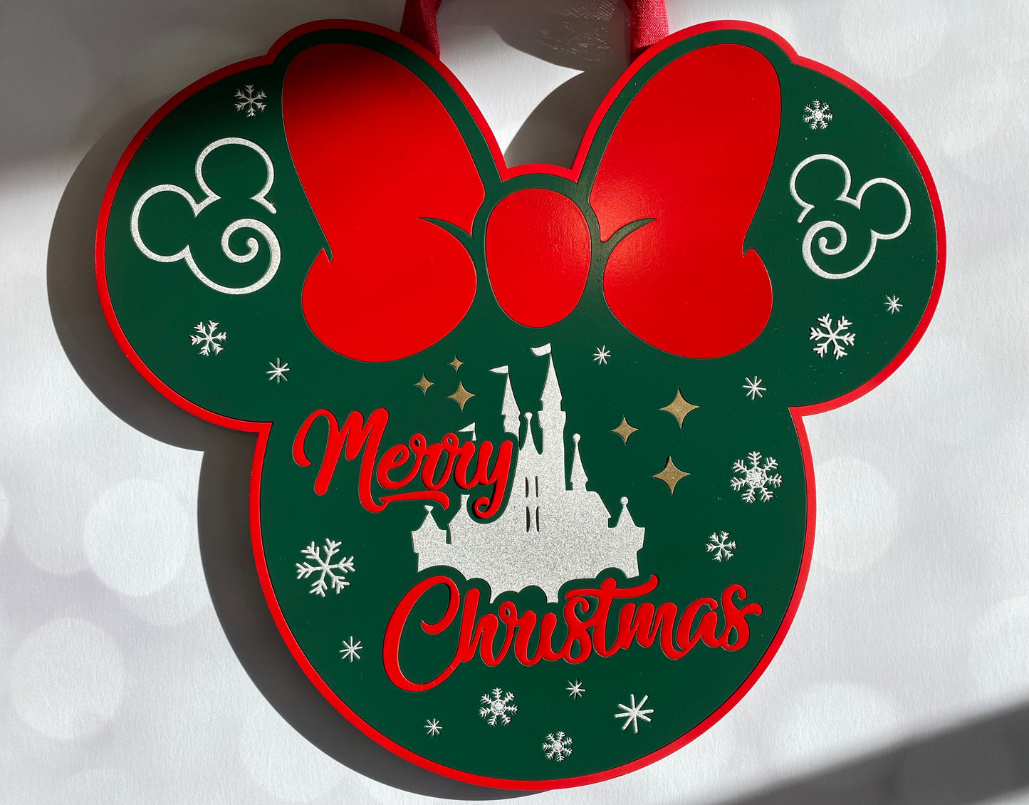 Merry Christmas Minnie Mouse Door Hanger