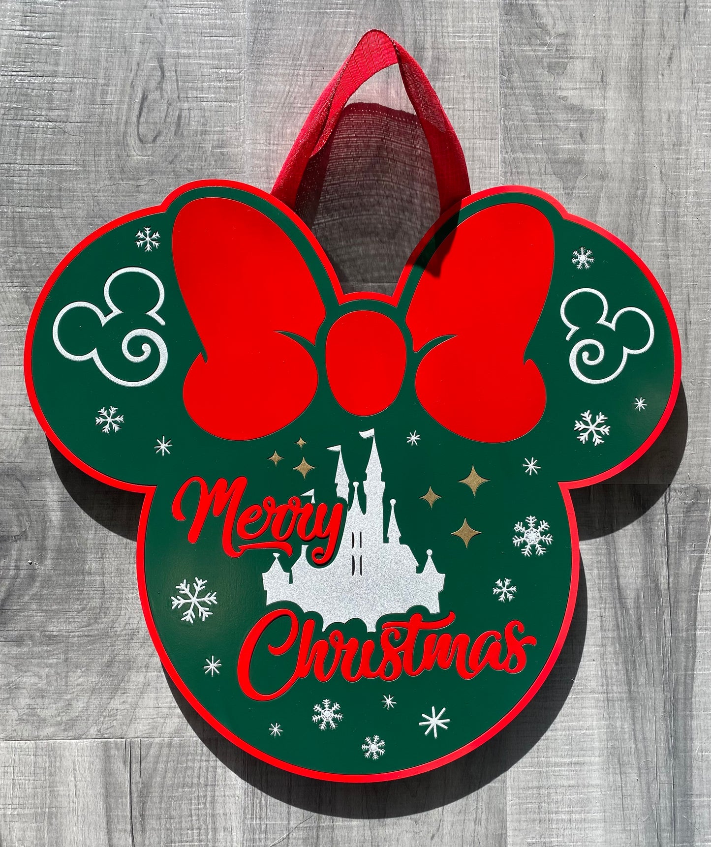 Merry Christmas Minnie Mouse Door Hanger