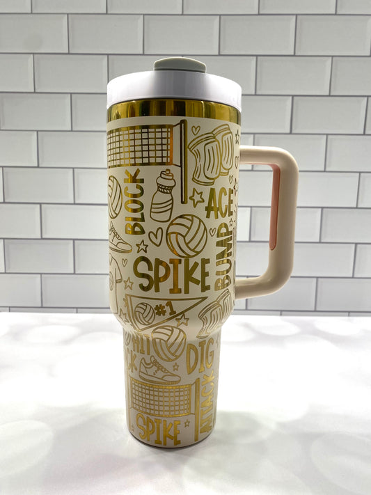 40oz Volleyball Tumbler
