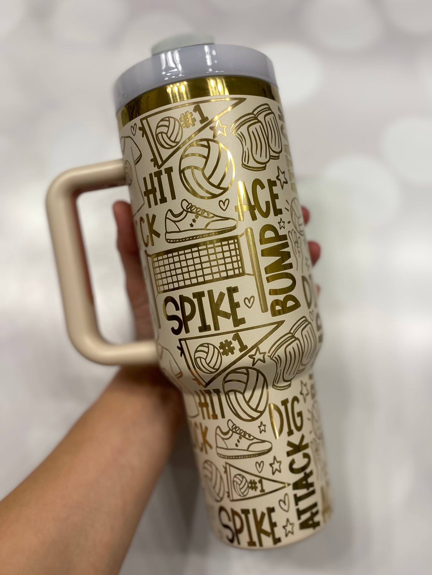 40oz Volleyball Tumbler