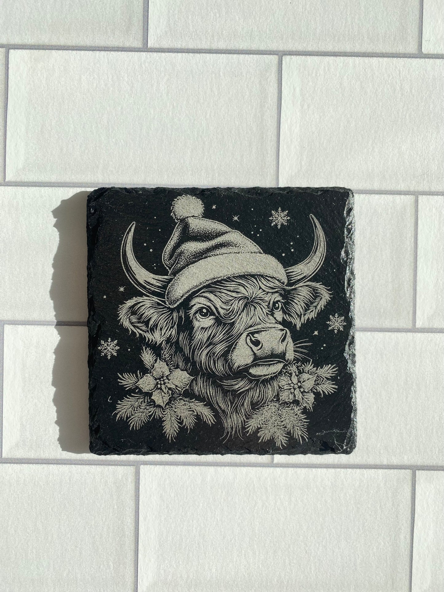 Slate Christmas Coasters