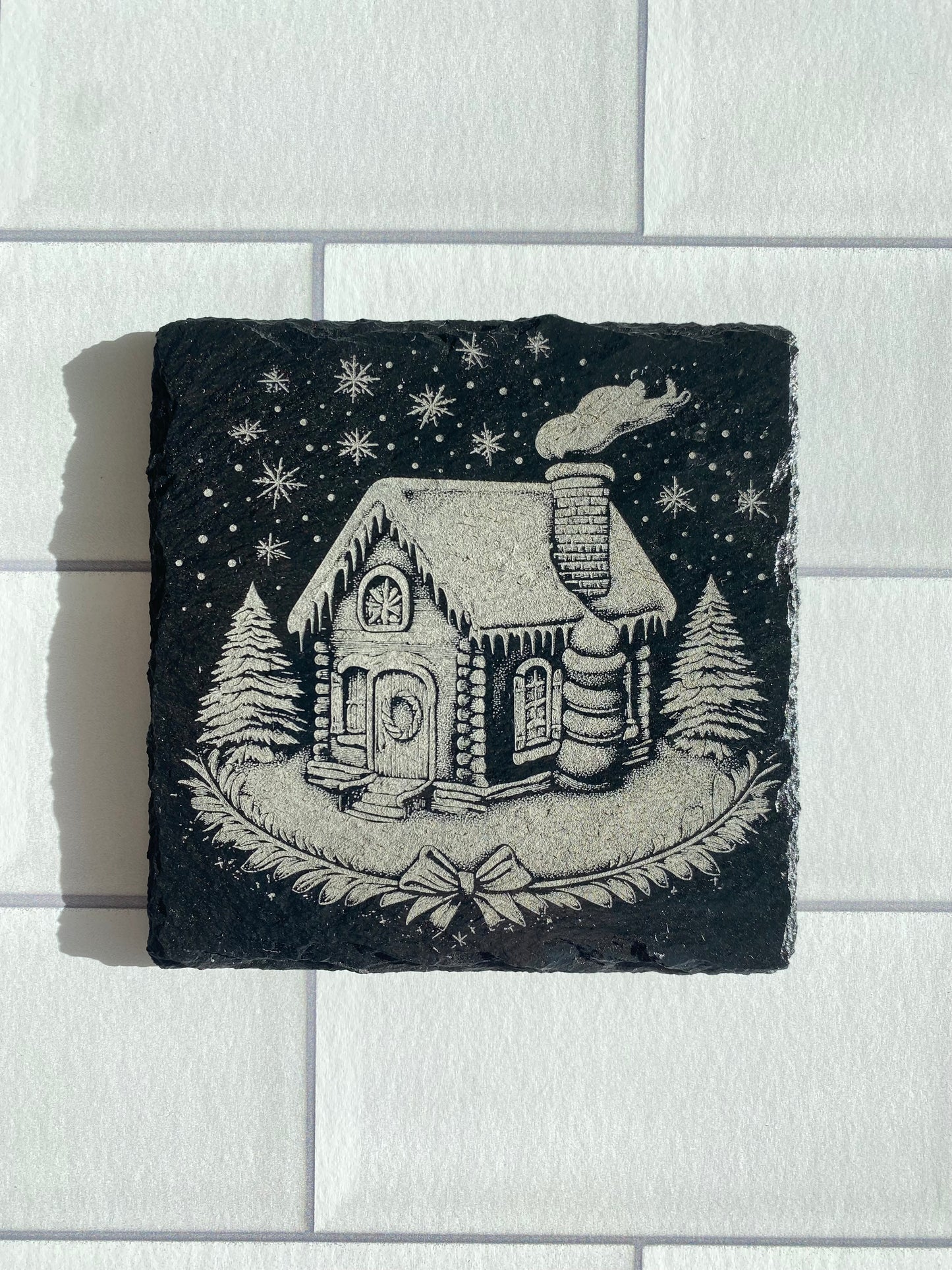 Slate Christmas Coasters